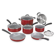 11 Piece Set Ceramica XT Nonstick Cookware - Red