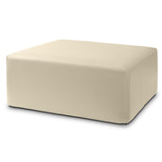 Jaxx Fairlie Couch Ottoman - Oversized Square Foam Coffee Table Ottoman, 36", Premium Faux Leather, Natural