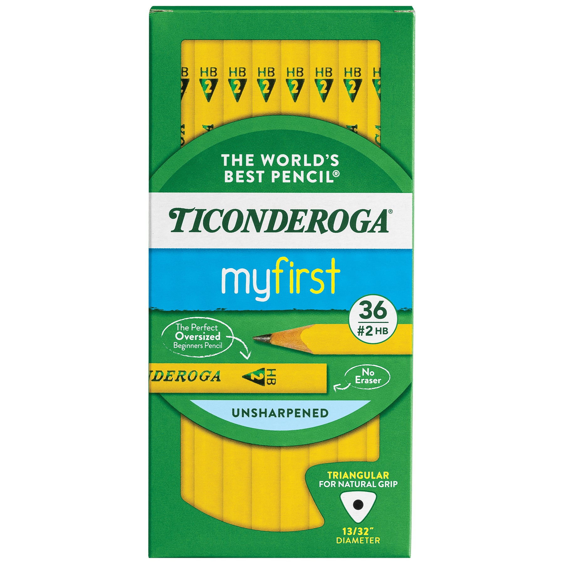 My First® Tri-Write™ Primary Size No. 2 Pencils without Eraser, Box of 36