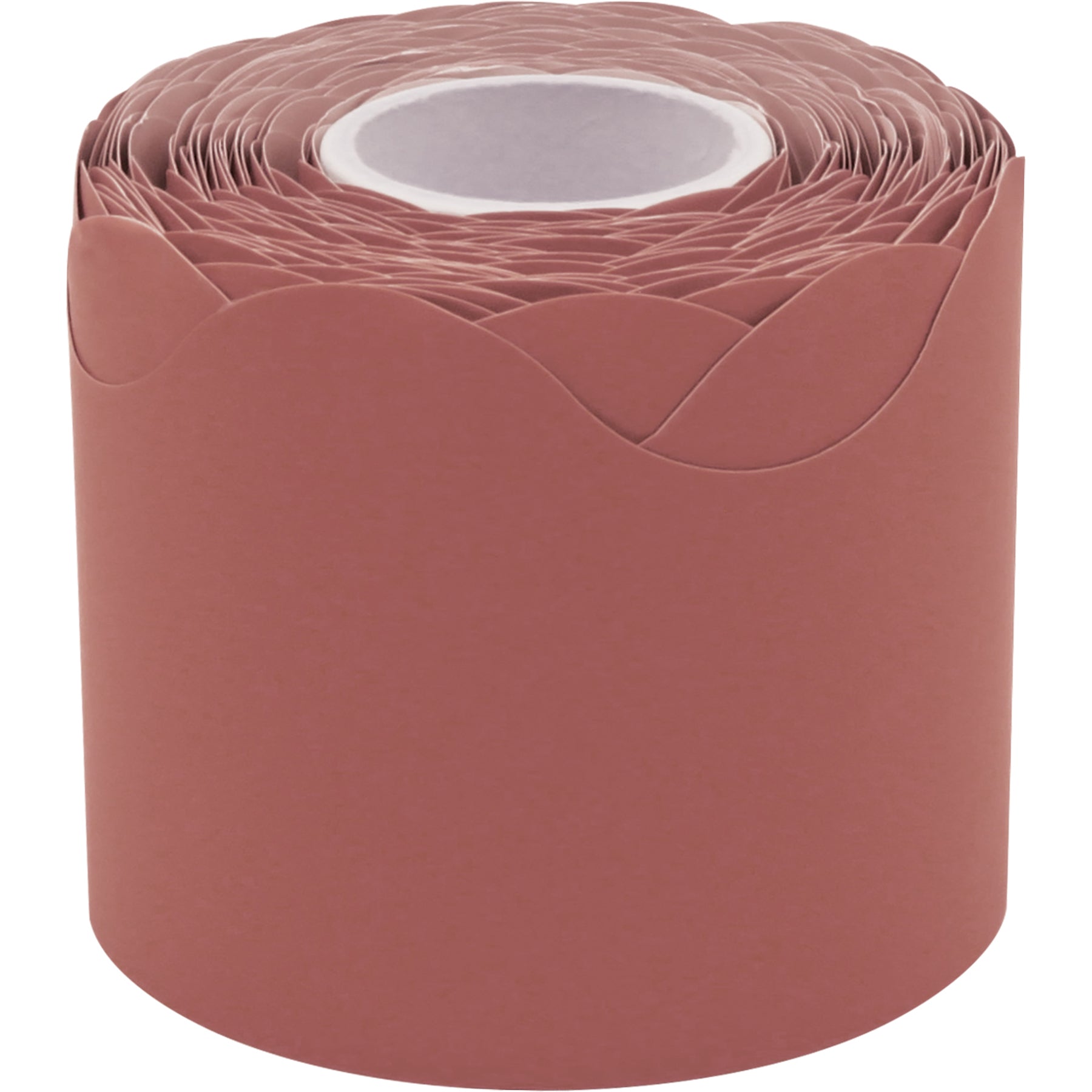 Deep Rose Scalloped Rolled Border Trim, 50 Feet