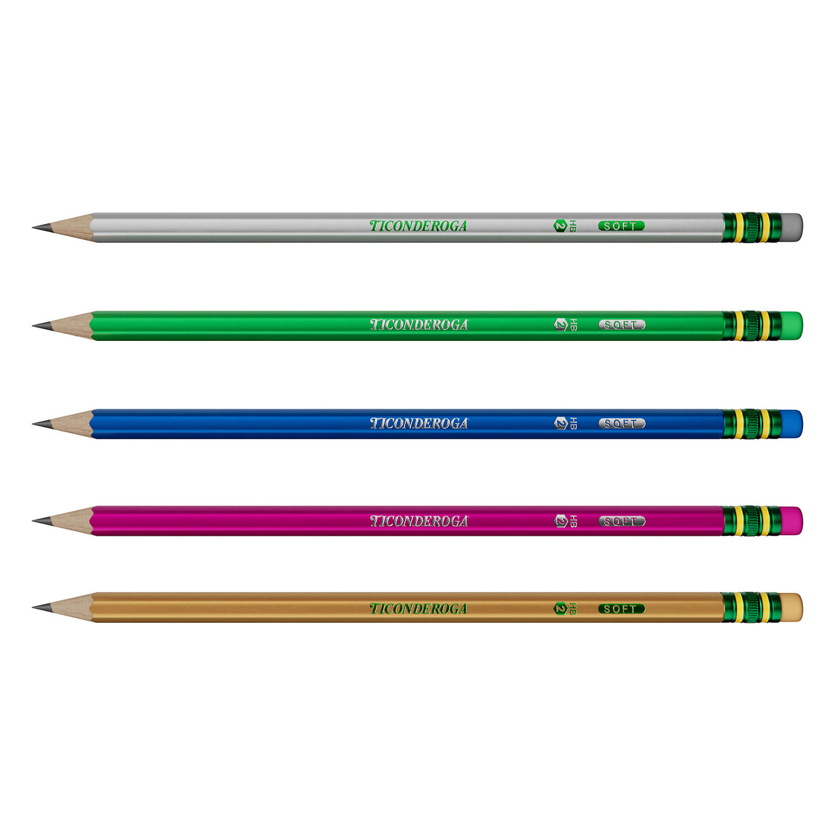 (2 PK) METALLIC NO.2 PENCIL 10CT