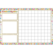 Smart Poly™ Chart, 13" x 19", Confetti Hundred Squares