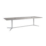 Bush Business Furniture 120-inch Office Conference Table with Metal Base in Platinum Gray - 119.21" Width x 47.52" Depth x 28.65" Height