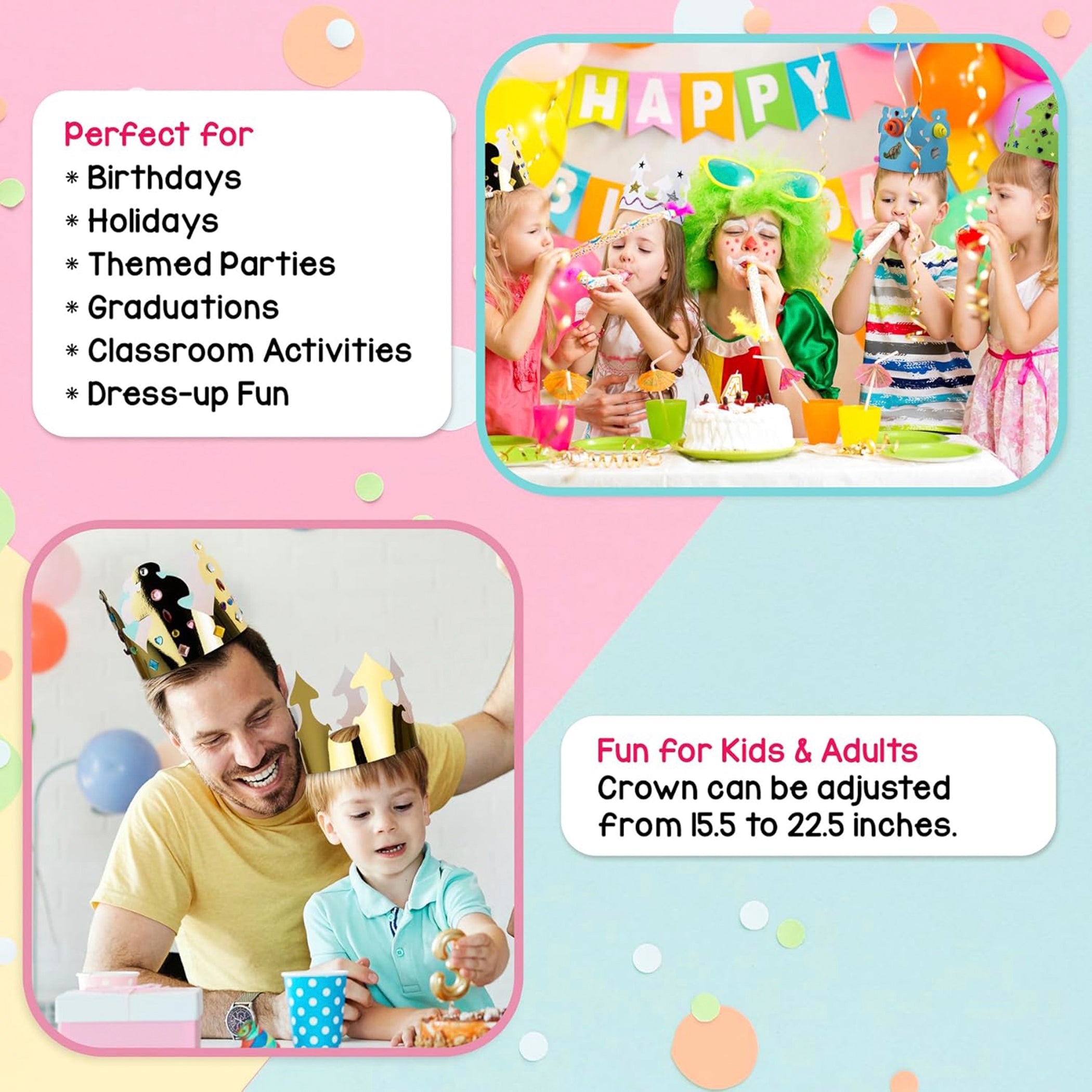 Crowns - 24 ct., Bright Gold Tag