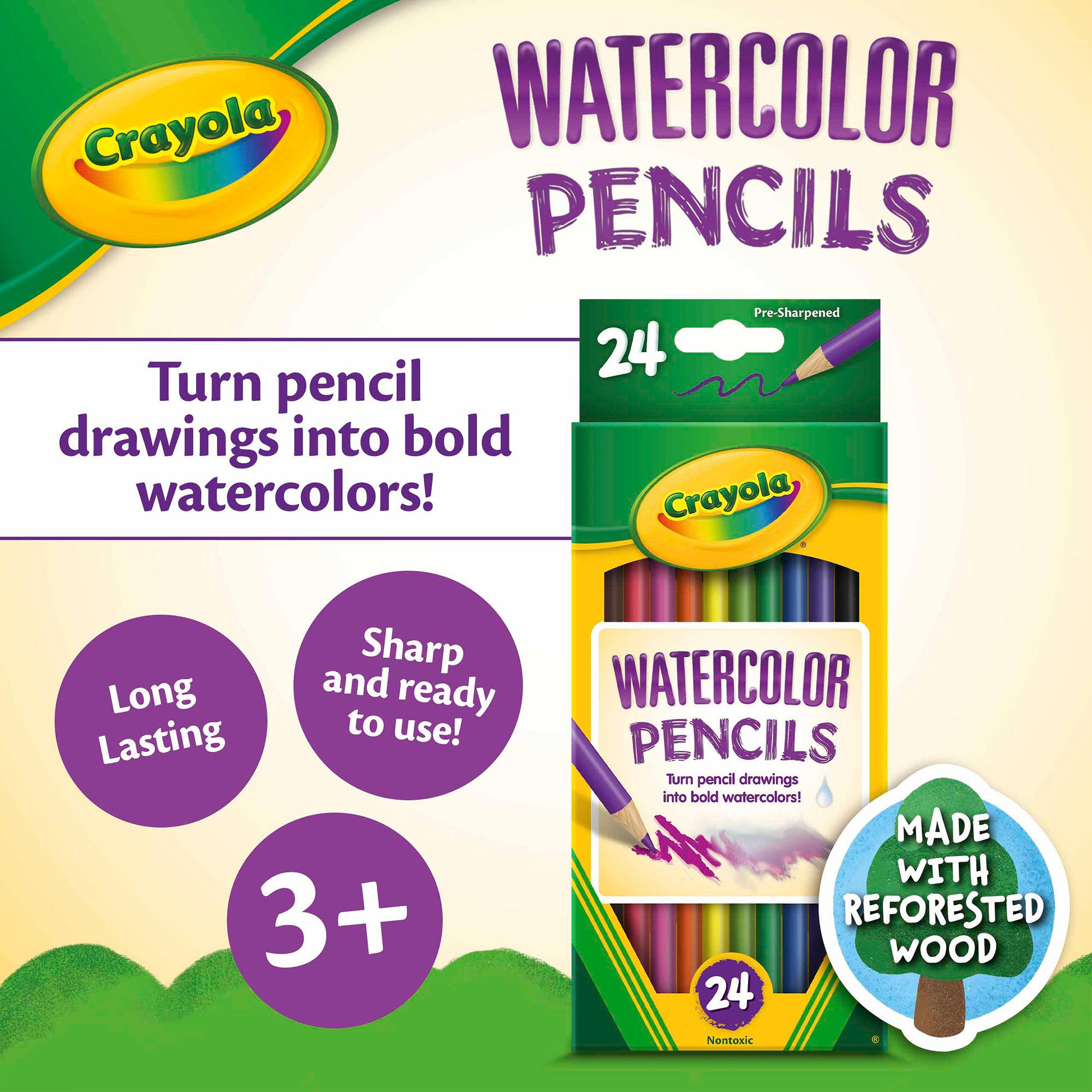 Watercolor Pencils, 24 Count