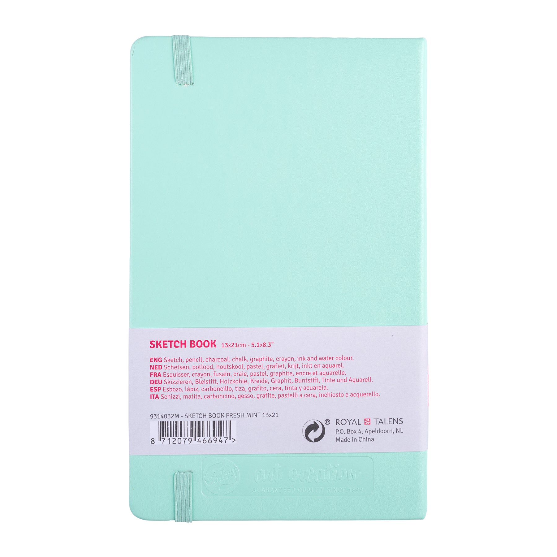 Sketchbook, 80 Sheets, 90lbs, Fresh Mint Cover, 5.1" x 8.3"