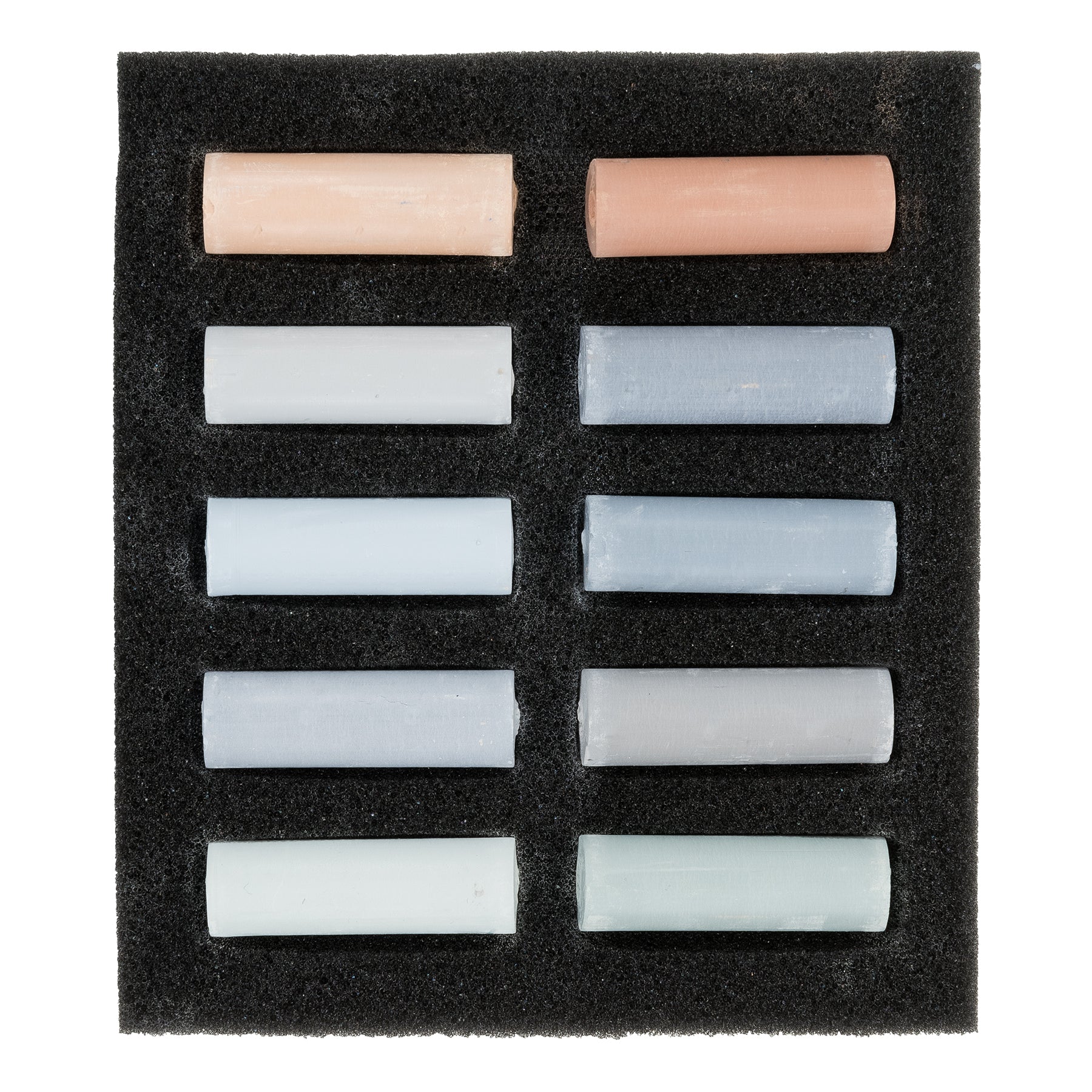Soft Pastel Micro Sets, 10 Half Sticks, Grey Tones