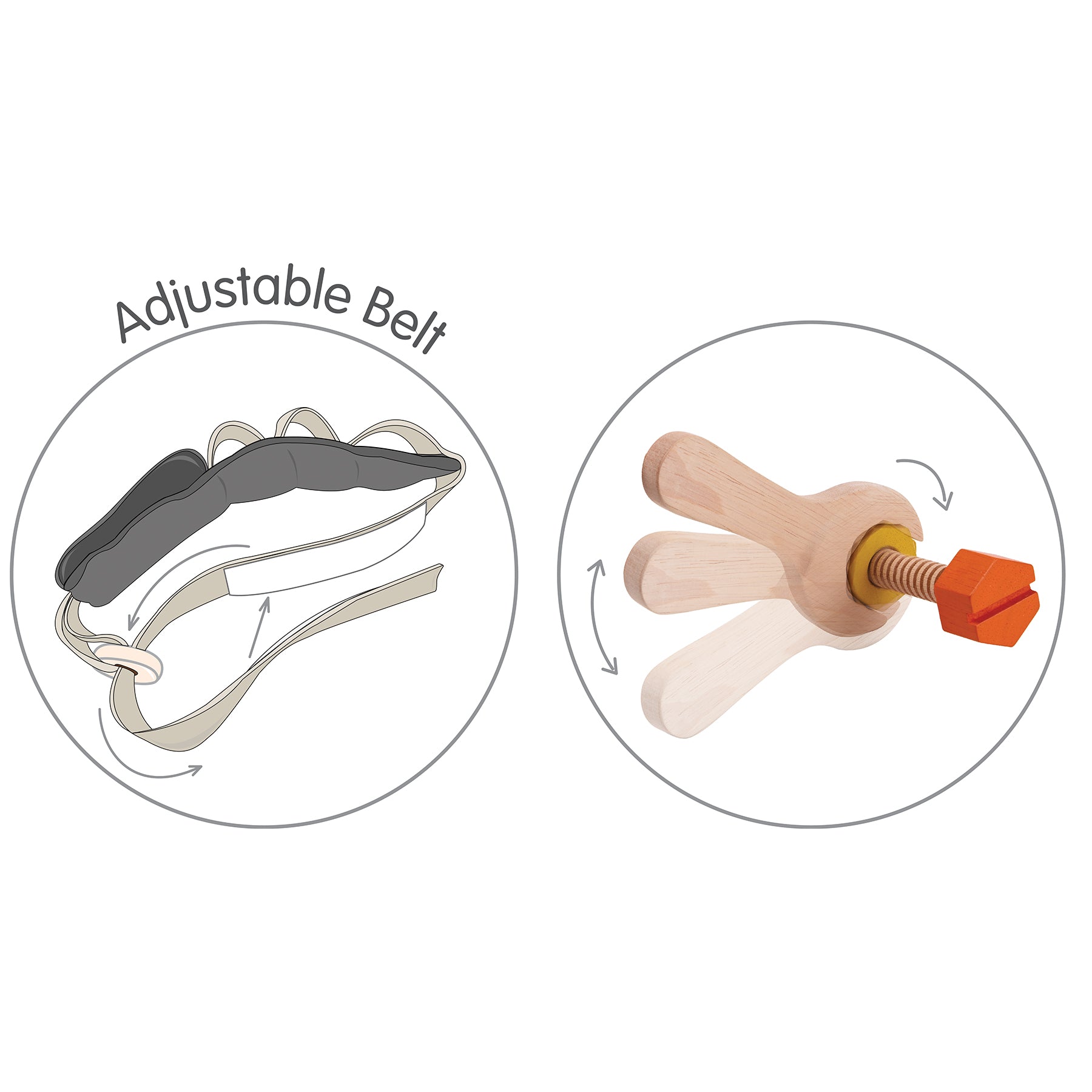 Pretend Play Tool Belt and Wooden Tool Set