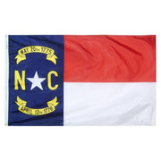 North Carolina State Flag 2x3 ft. Nylon SolarGuard Nyl-Glo 100% Made in USA to Official State Design Specifications.