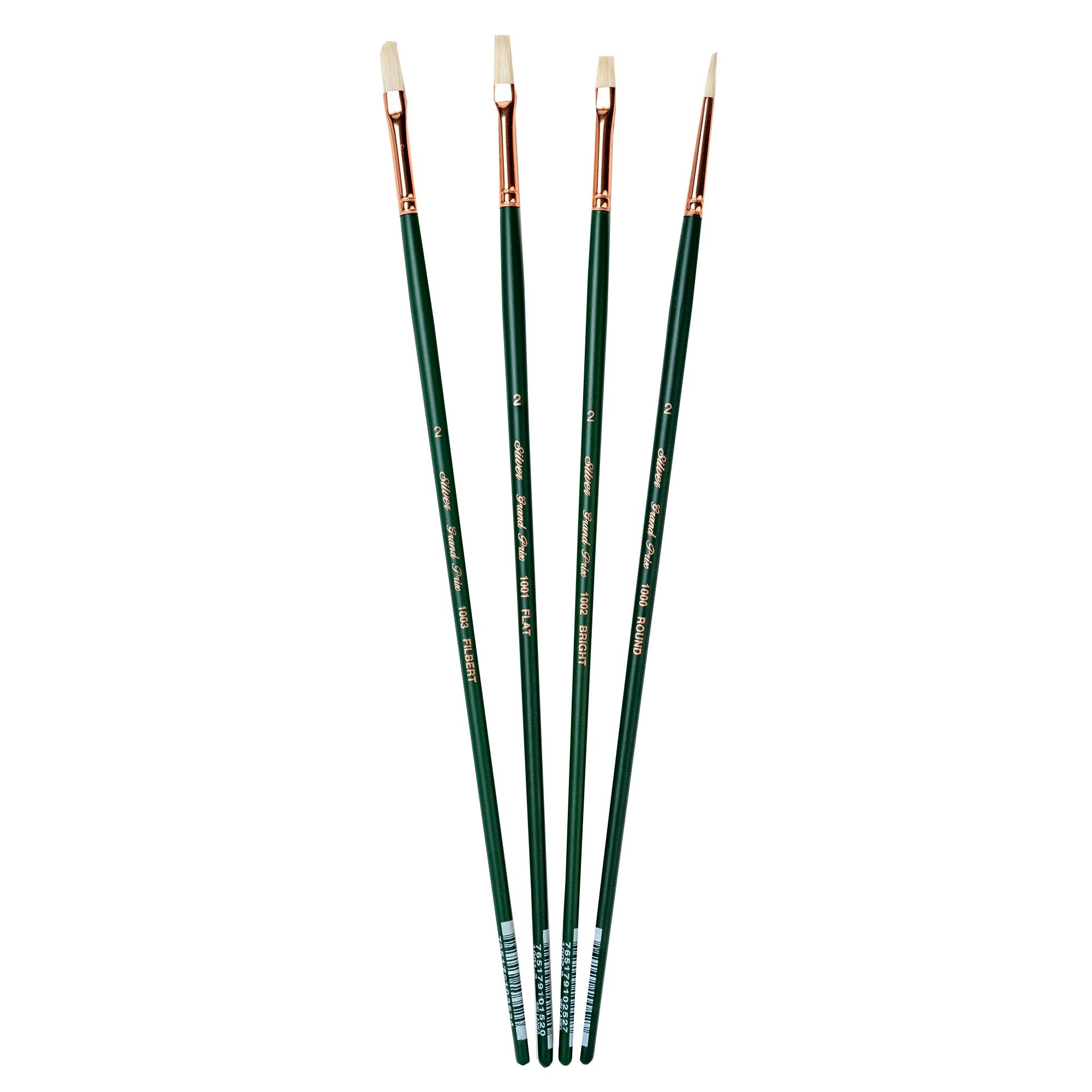 Grand Prix Size 2 Variety, 4 Brushes