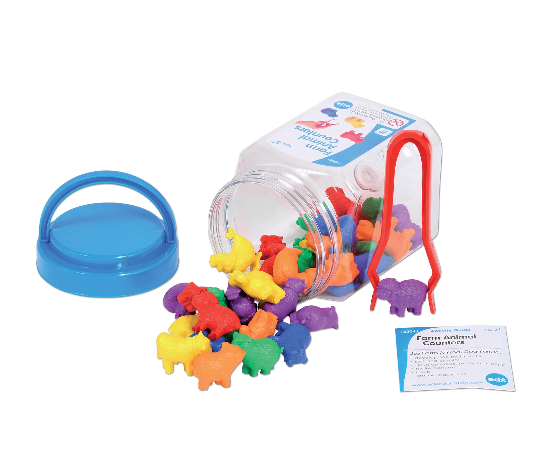 Farm Animal Counters - Mini Jar - Set of 36