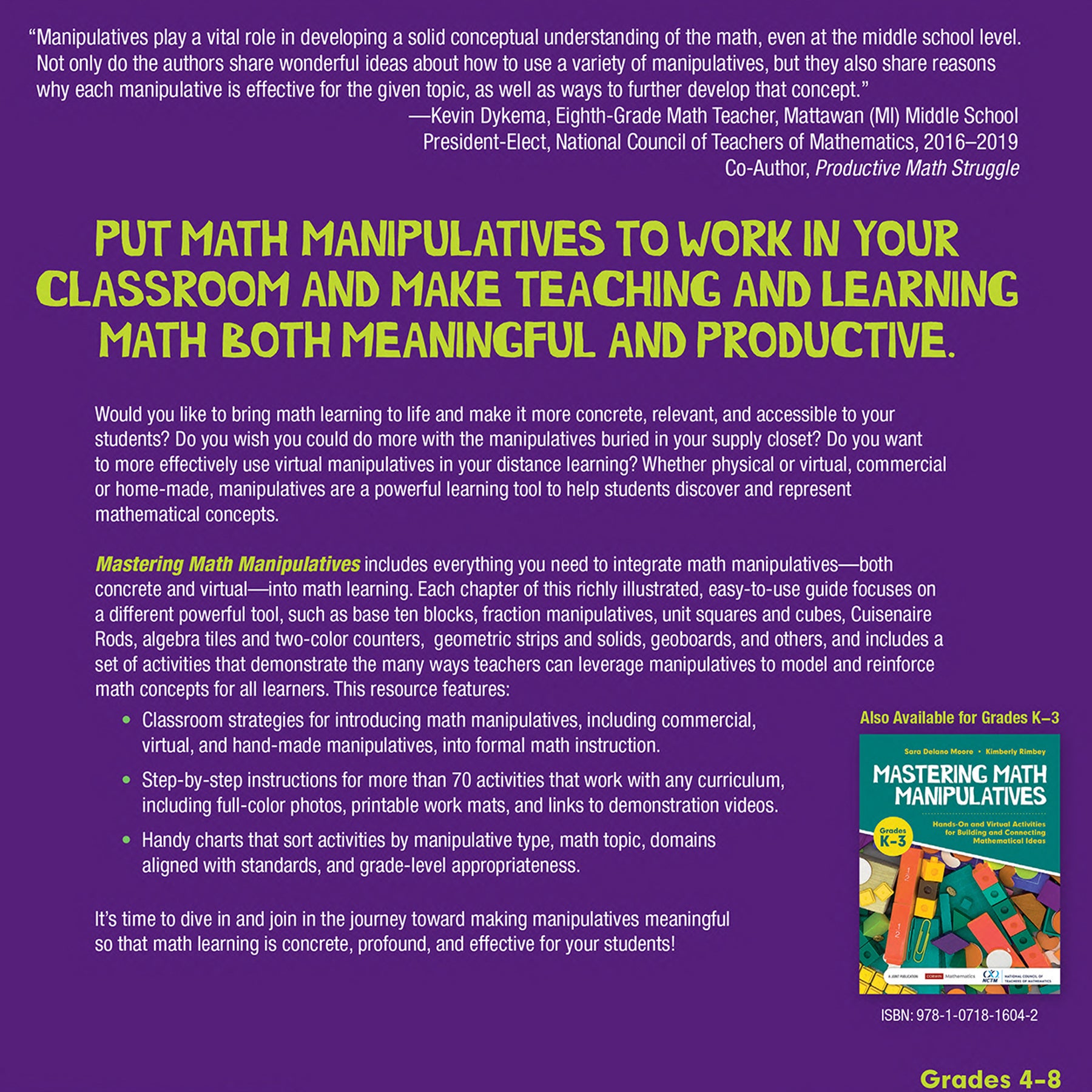 Mastering Math Manipulatives, Grades 4-8