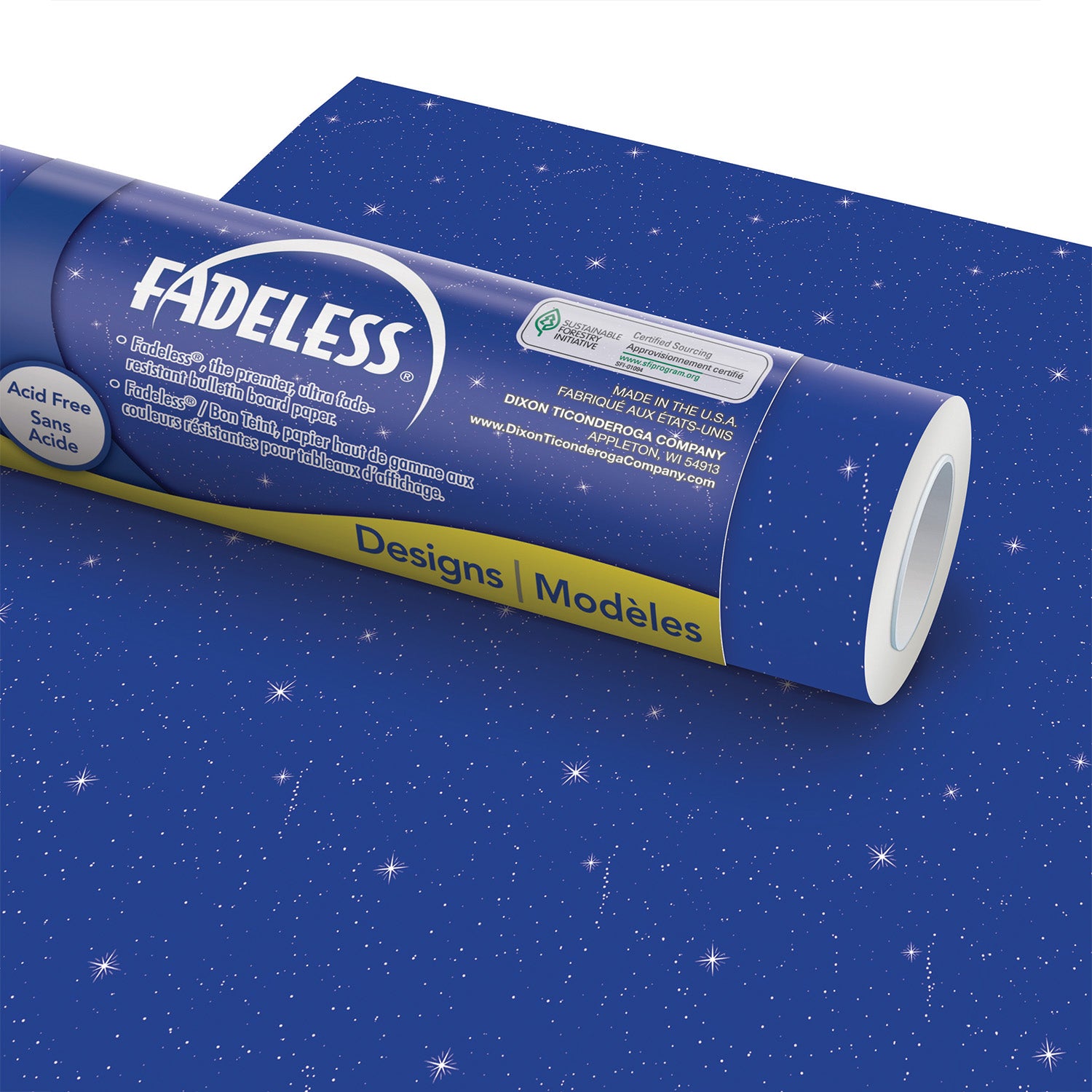 Bulletin Board Art Paper, Night Sky, 48" x 50', 1 Roll