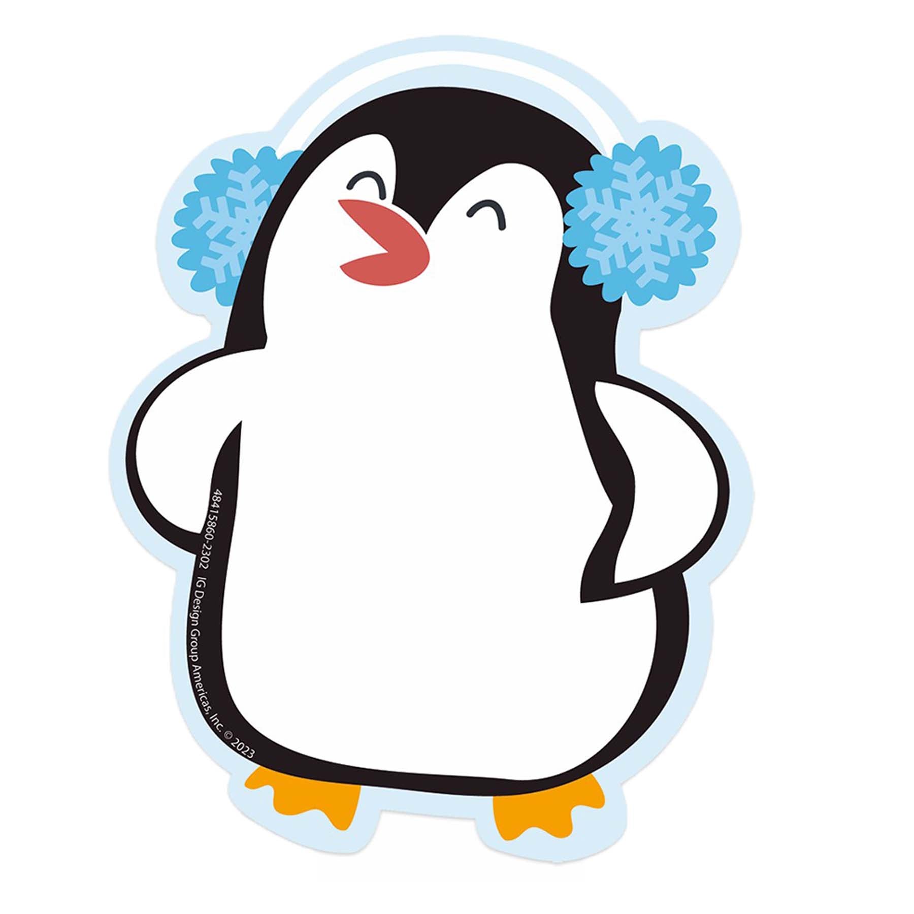 Winter Penguins Paper Cut-Outs, Pack of 36