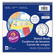 Sketch Book, White, 9" x 9", 40 Sheets