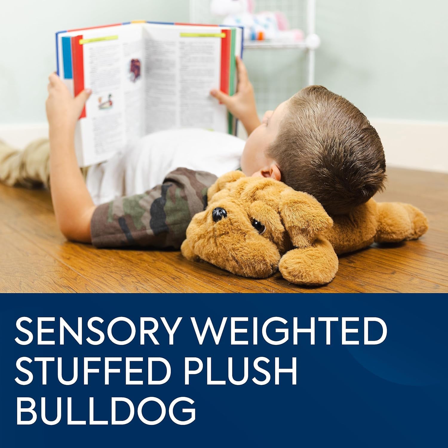 Happy Hugs Sensory Weighted Plush Bulldog