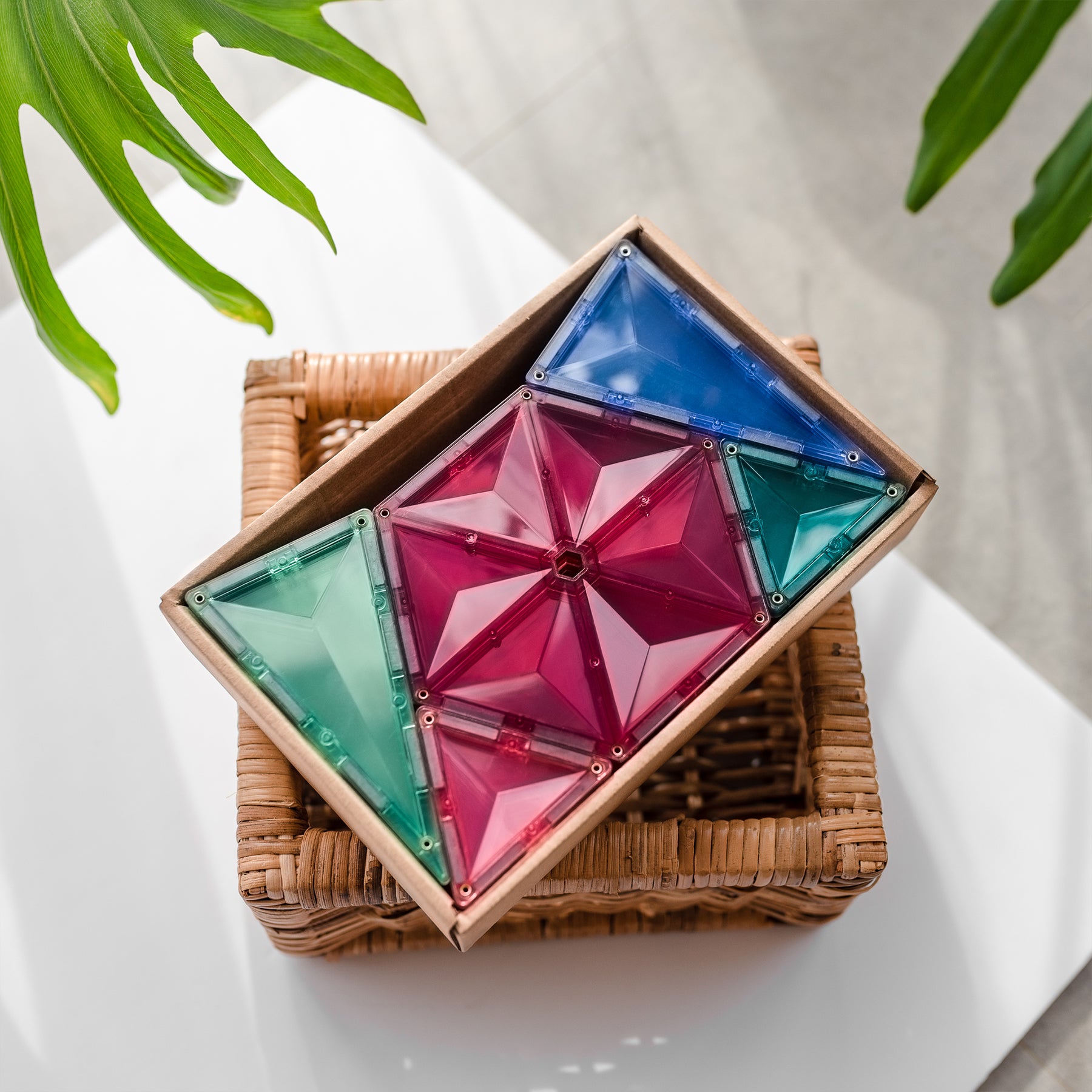 Magnetic Tiles Pastel Geometry Pack, 40 Pieces