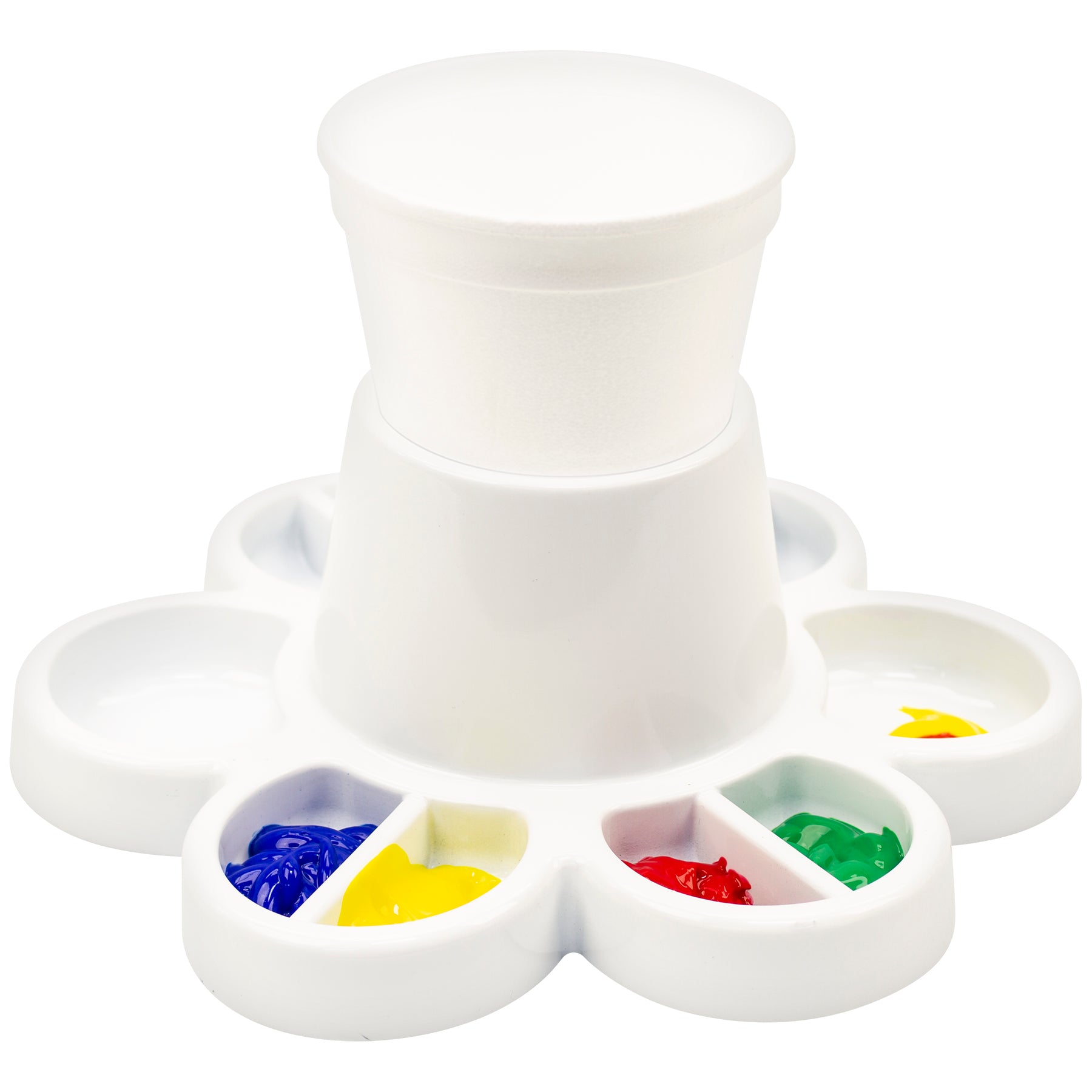 Paint and Water Cup, White, Pack of 6