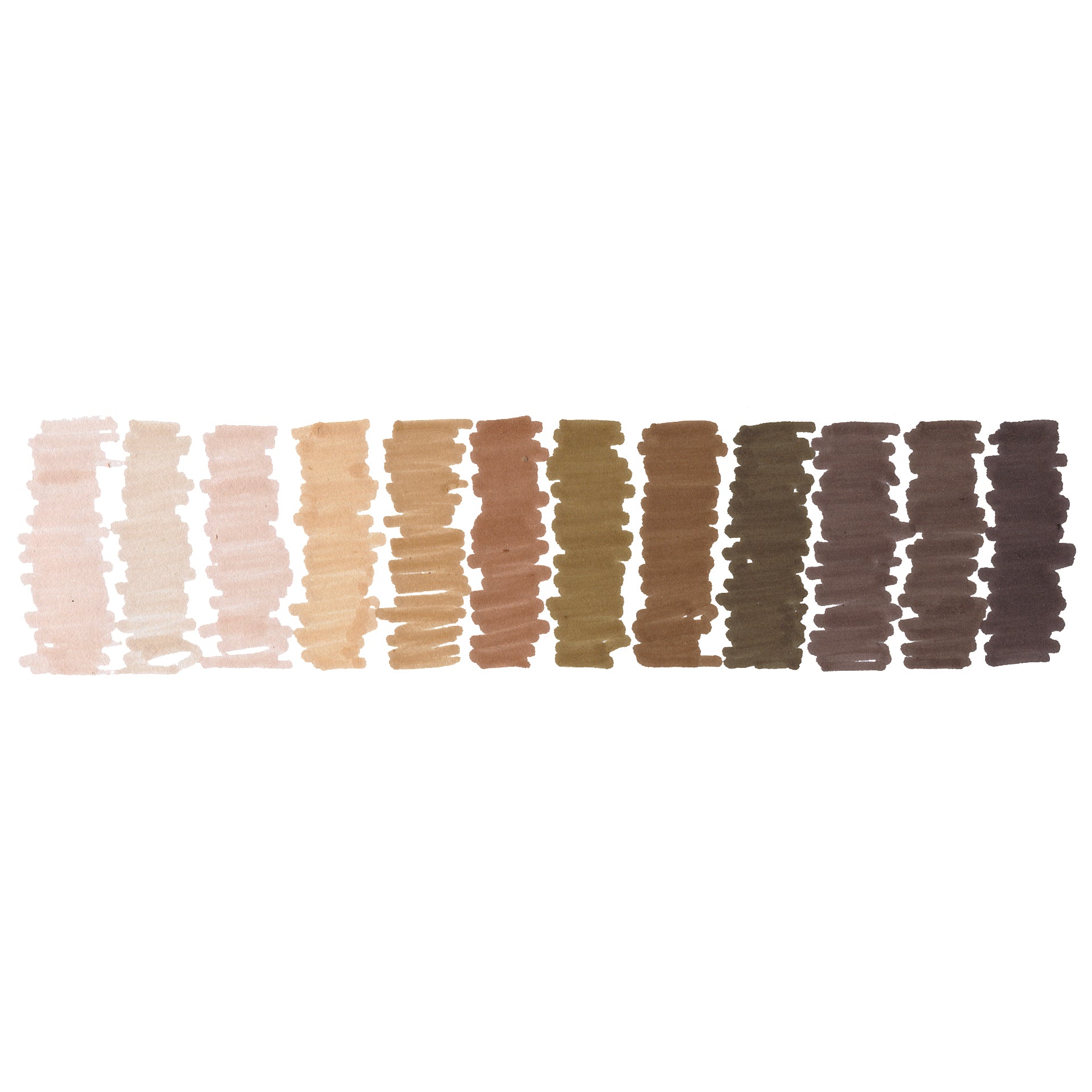 Triangular Magic Stix Global Skin Tone Markers, 12 Per Pack, 6 Packs
