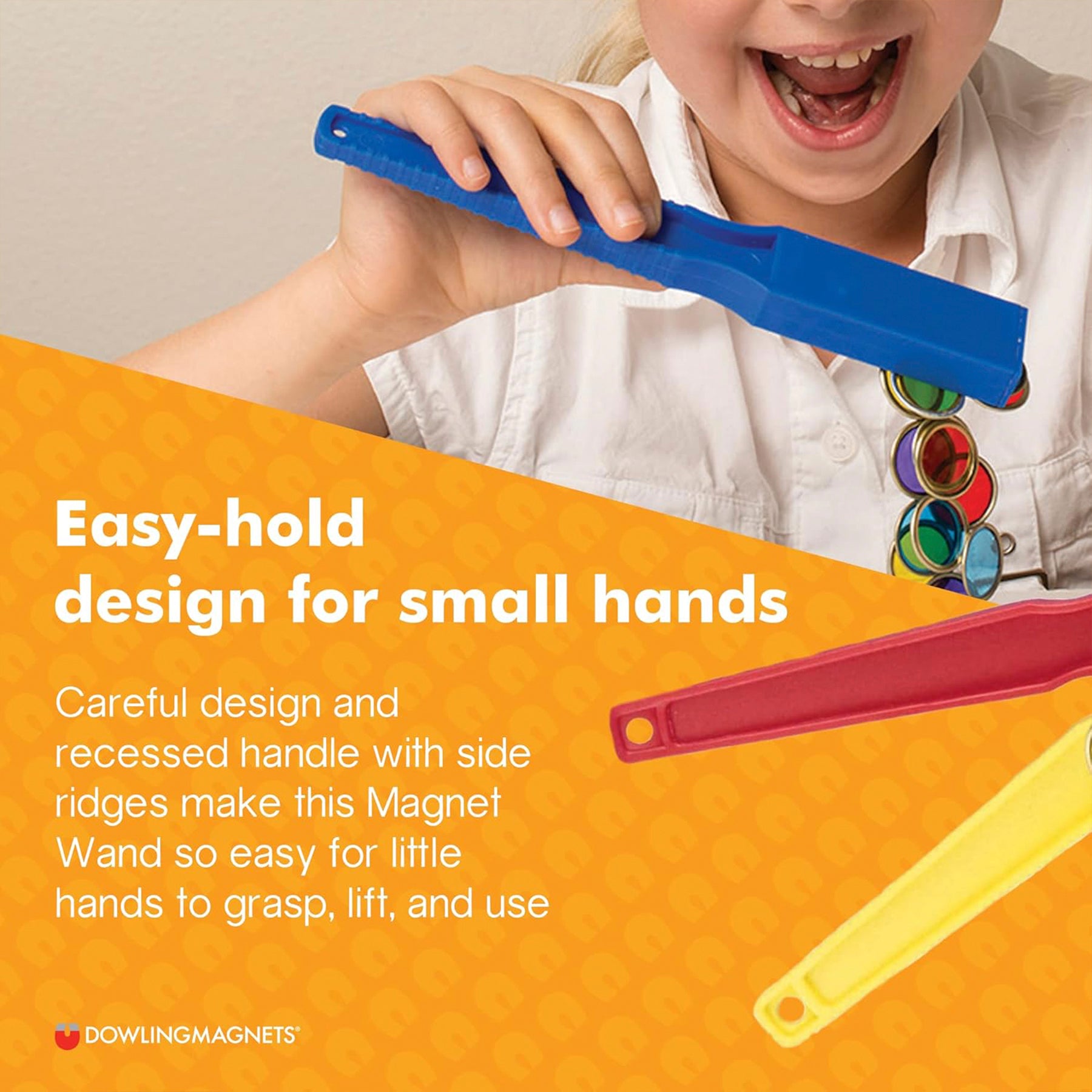 Magnet Wand, Assorted Primary Colors, Pack of 24