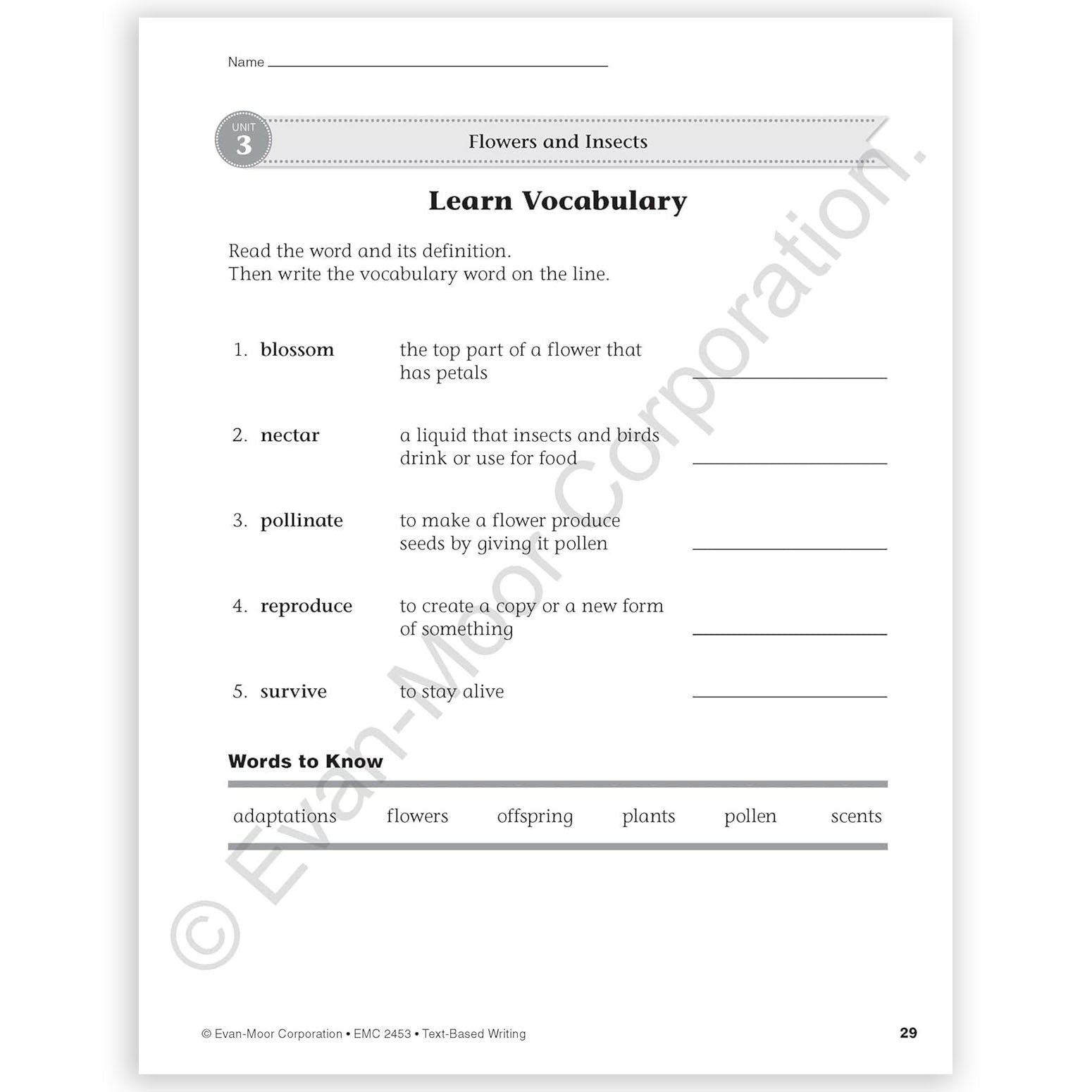 Text-Based Writing, Grade 3
