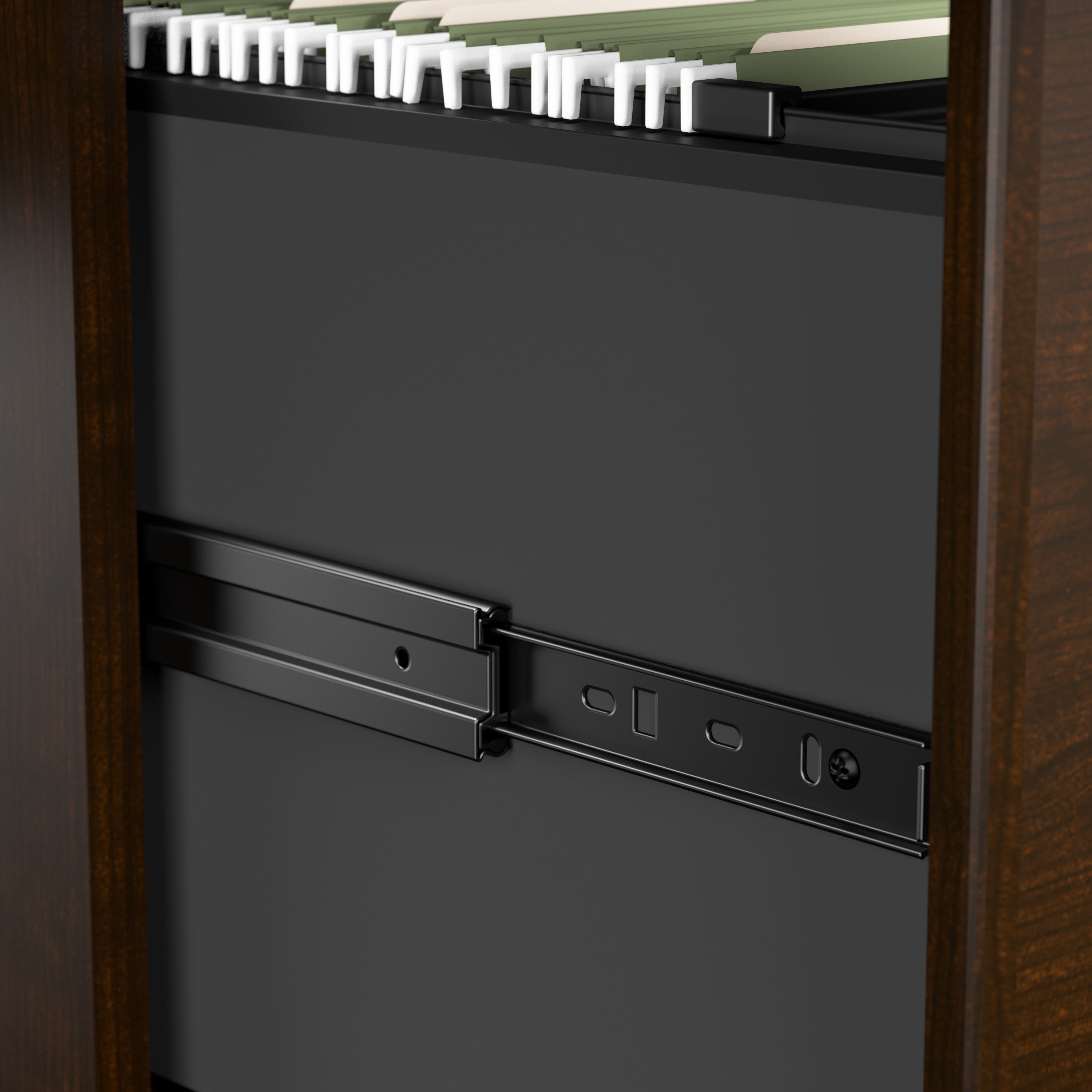Bush Business Furniture Series C 66W L Shaped Desk with 42W Return and Mobile File Cabinet in Mocha Cherry - 65.98" Width x 71.02" Depth x 29.84" Height