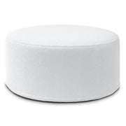 Jaxx Candler Round Couch Ottoman – Oversized Giant Coffee Table Ottoman - Versatile Firm Foam Construction - Kid Safe with Removable Cover, 36”, Luxe Boucle, Boucle White