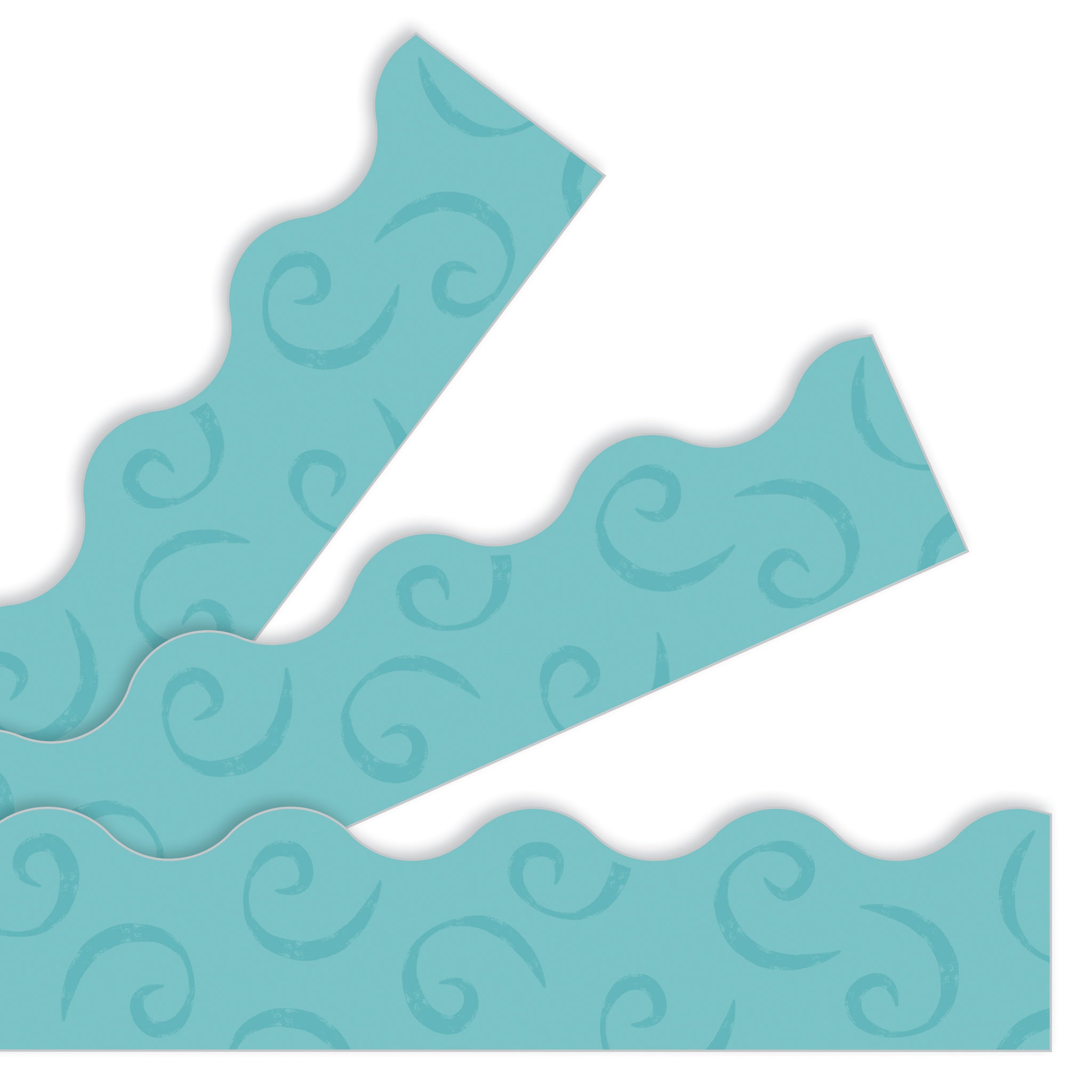 Teal Swirls Terrific Trimmers®, 39 Feet