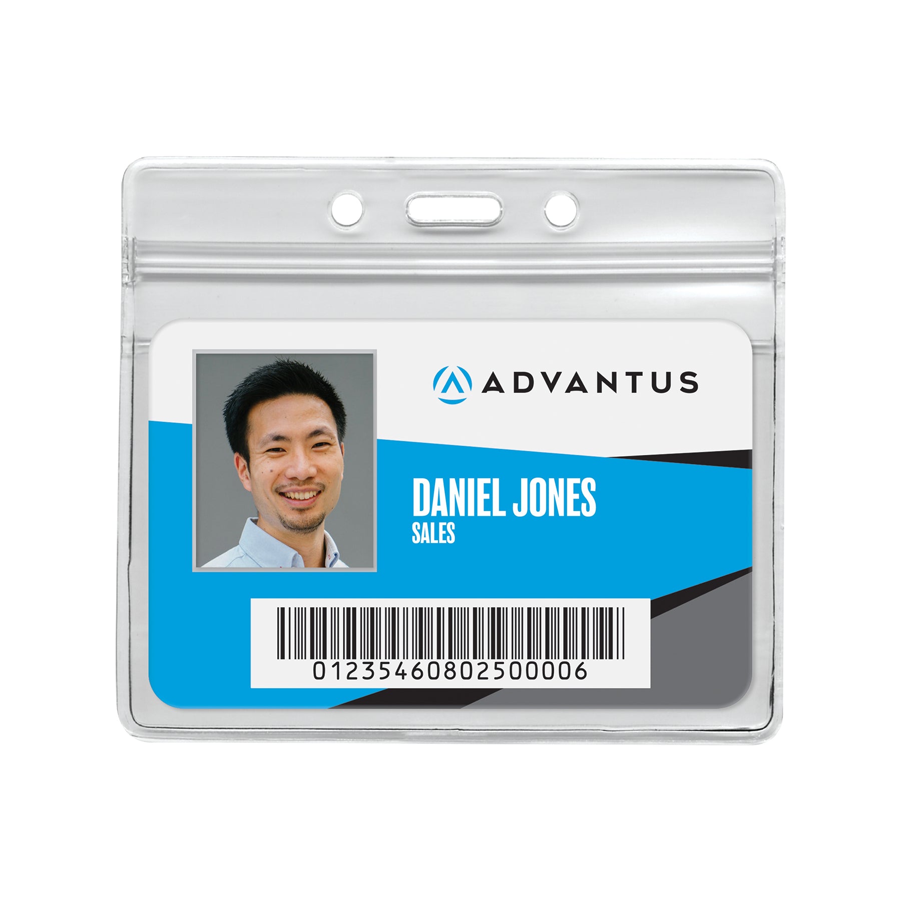 Re-sealable Badge Holders, Horizontal, Frosted