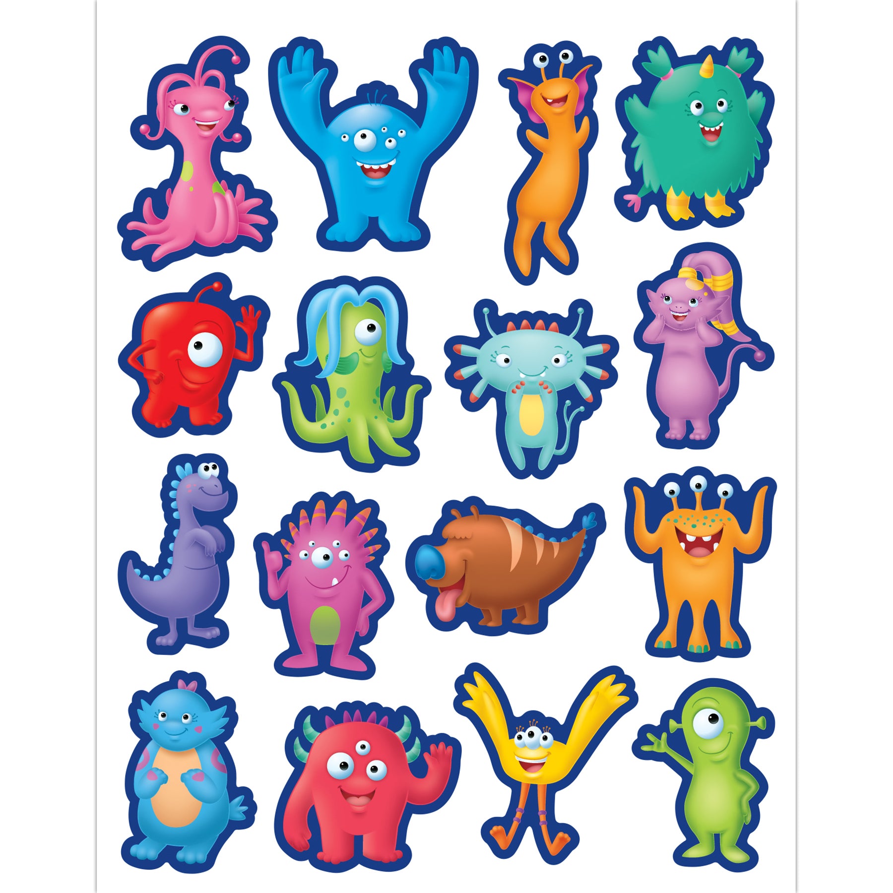 Monsters Stickers, Pack of 96