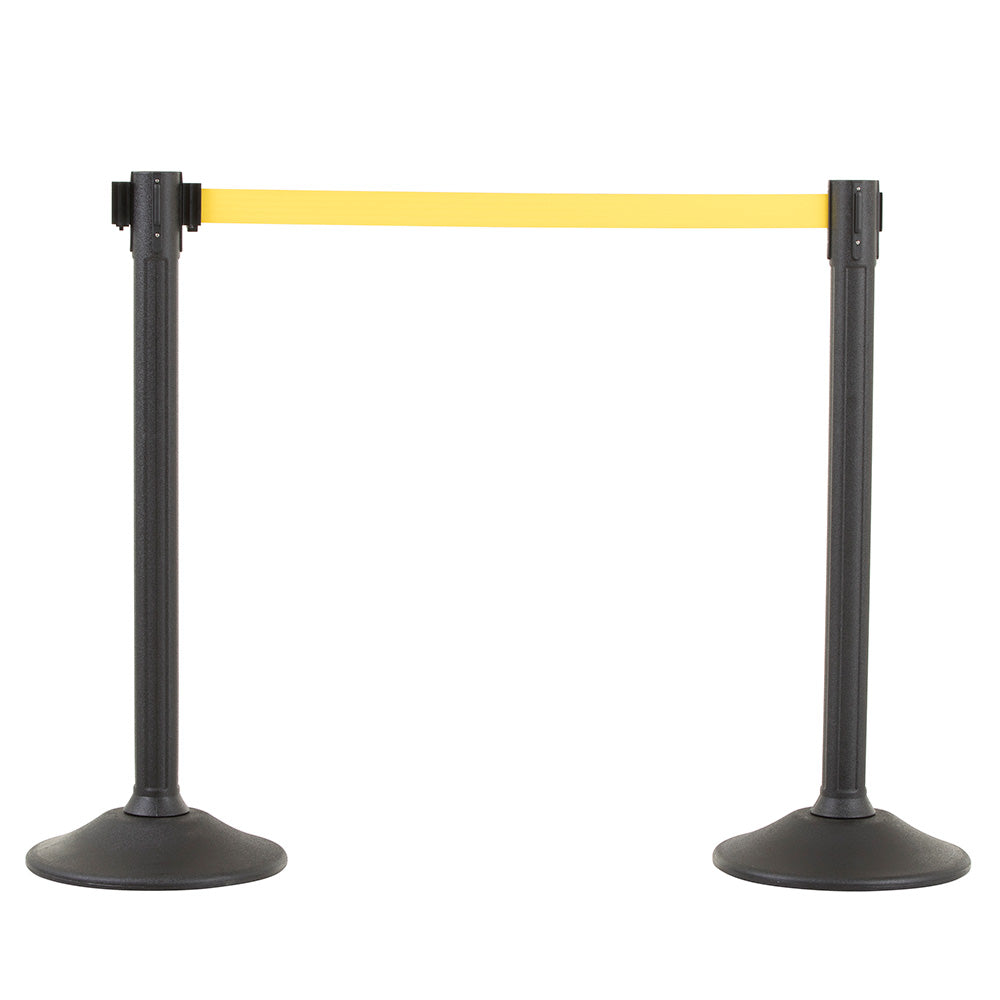 Black post and 6.5' Yellow Belt ‐  2 pack