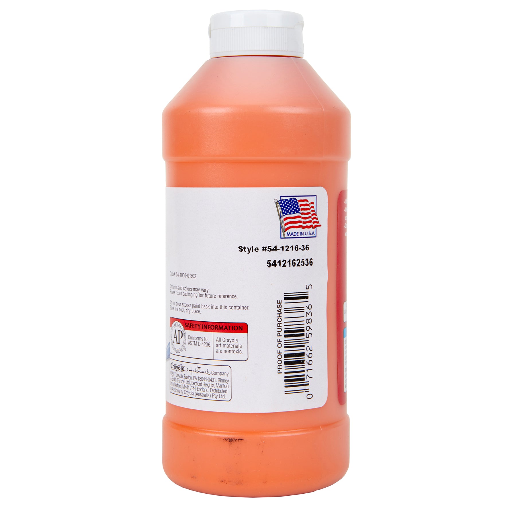 Premier Tempera Paint 16 oz, Orange