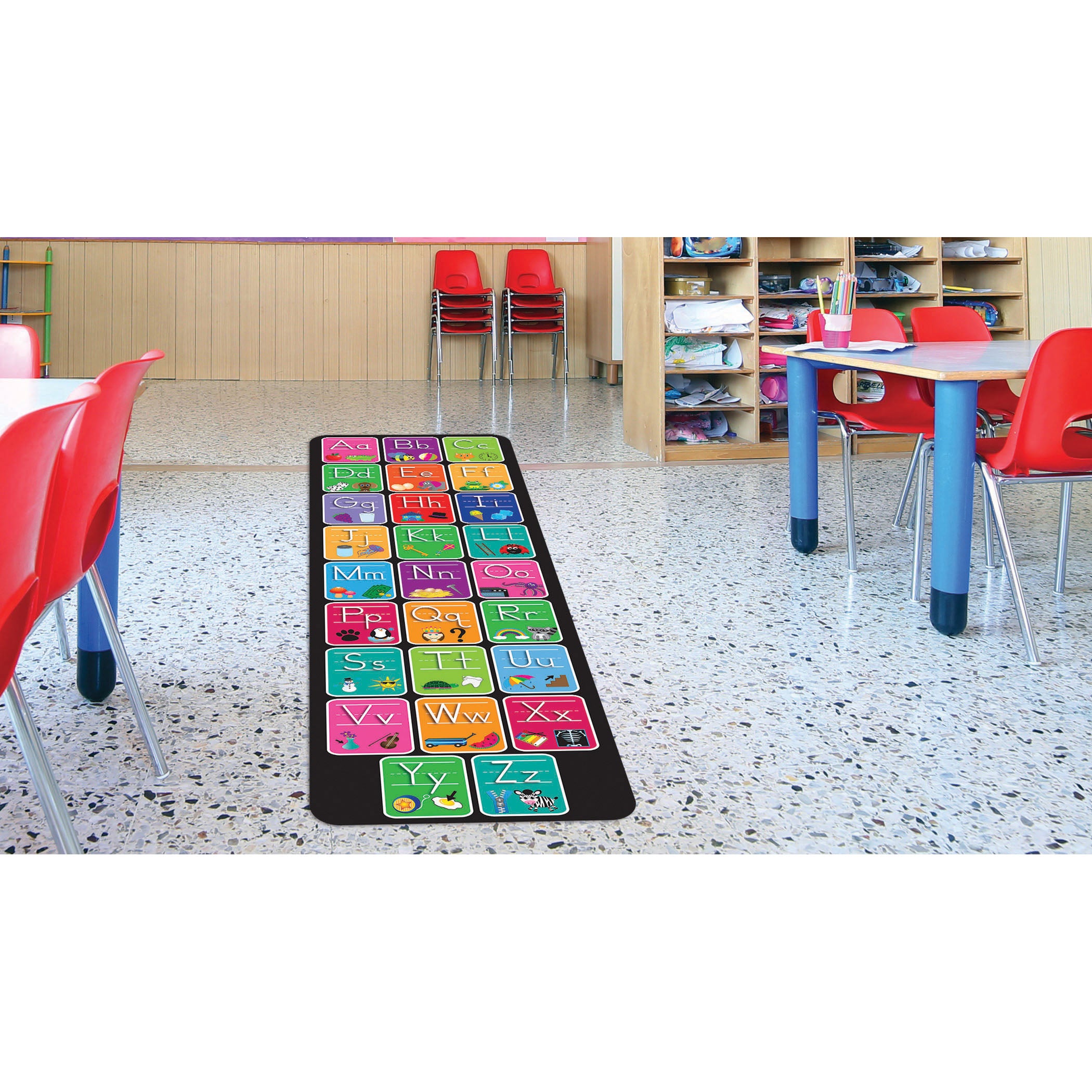 Smart Poly™, The Original Fun Mat™, Mat Runner, 15.5" x 47", Alphabet and Matching Pictures