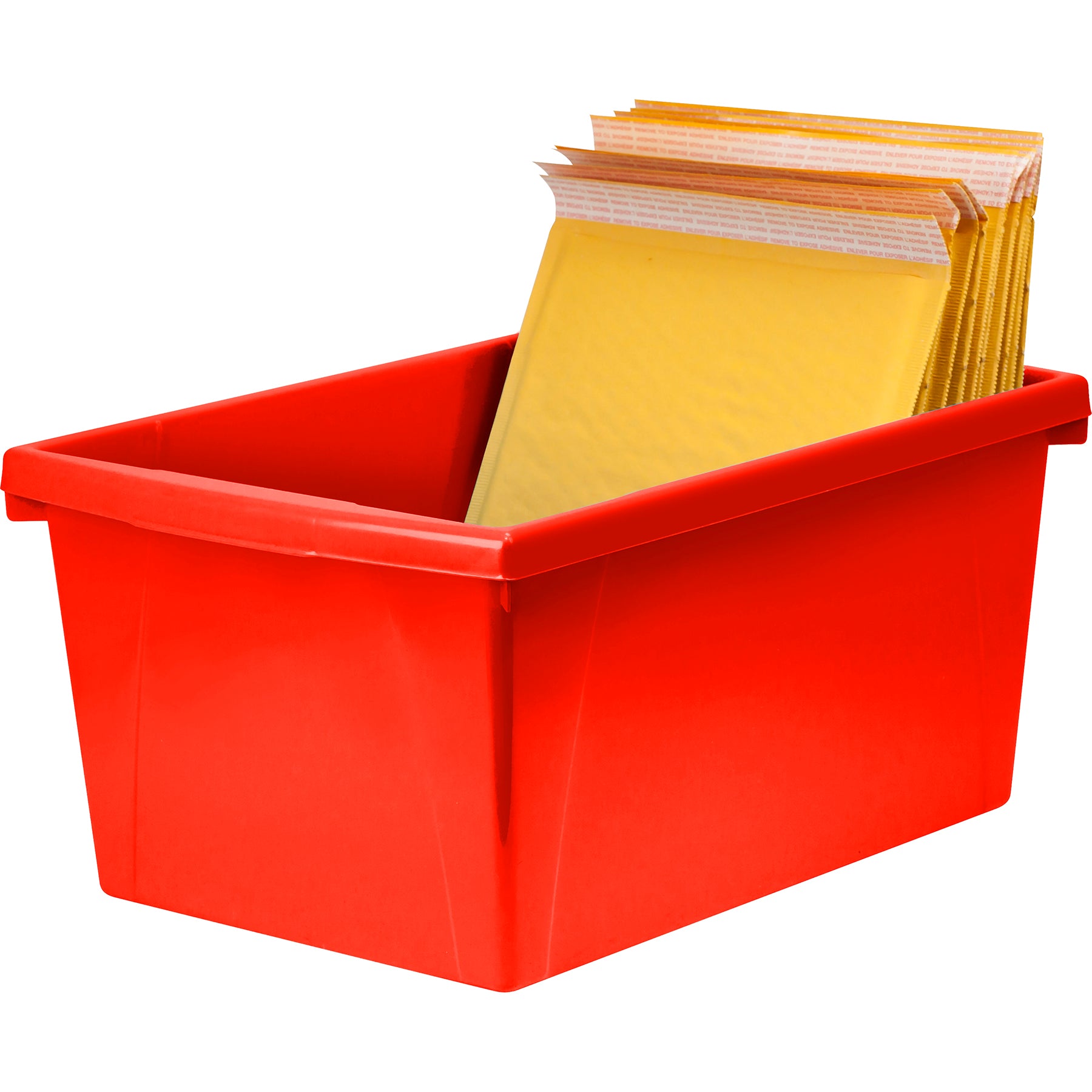 Medium Classroom Storage Bin, Red