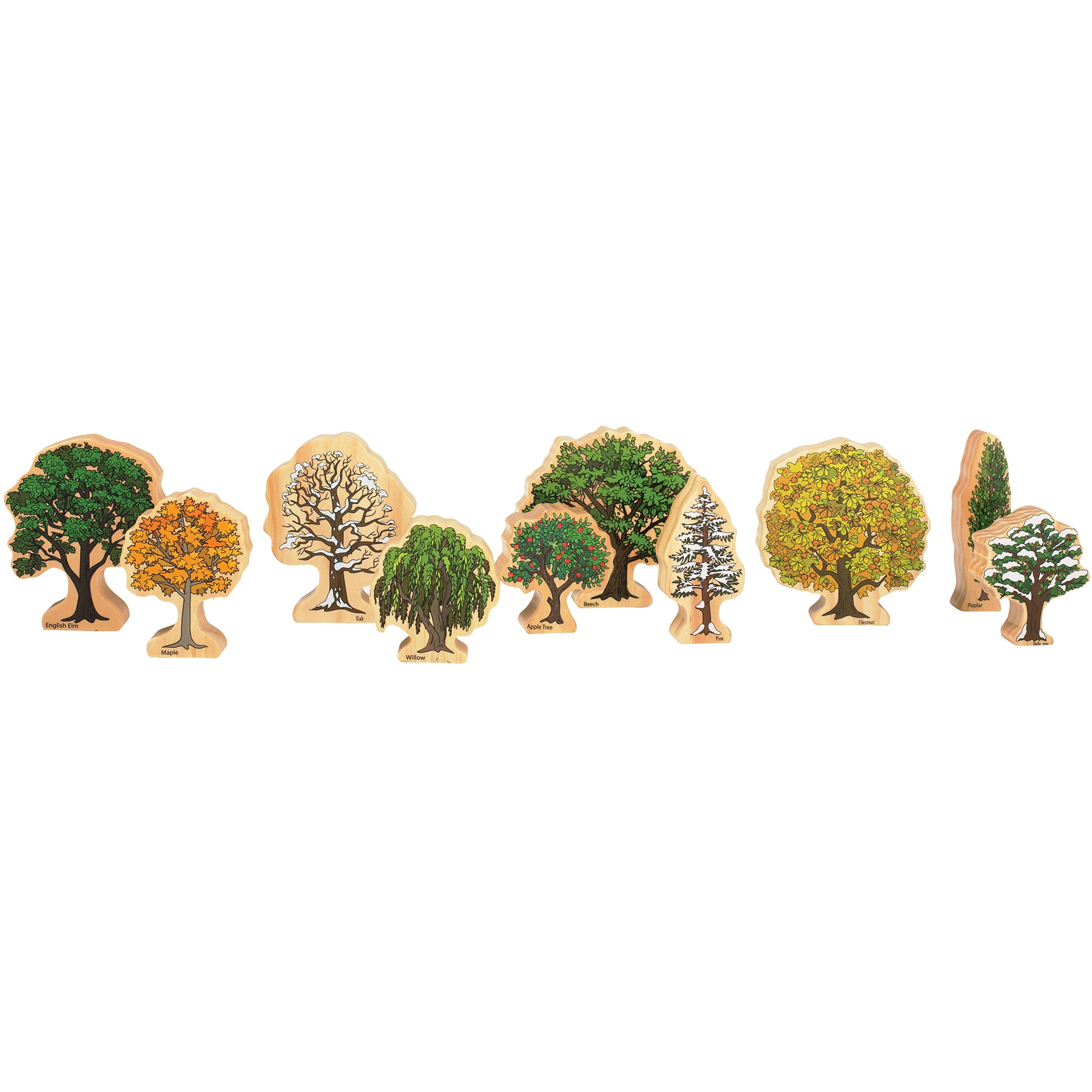 Trees of All Seasons Wooden Blocks - Set of 10 - Ages 2+