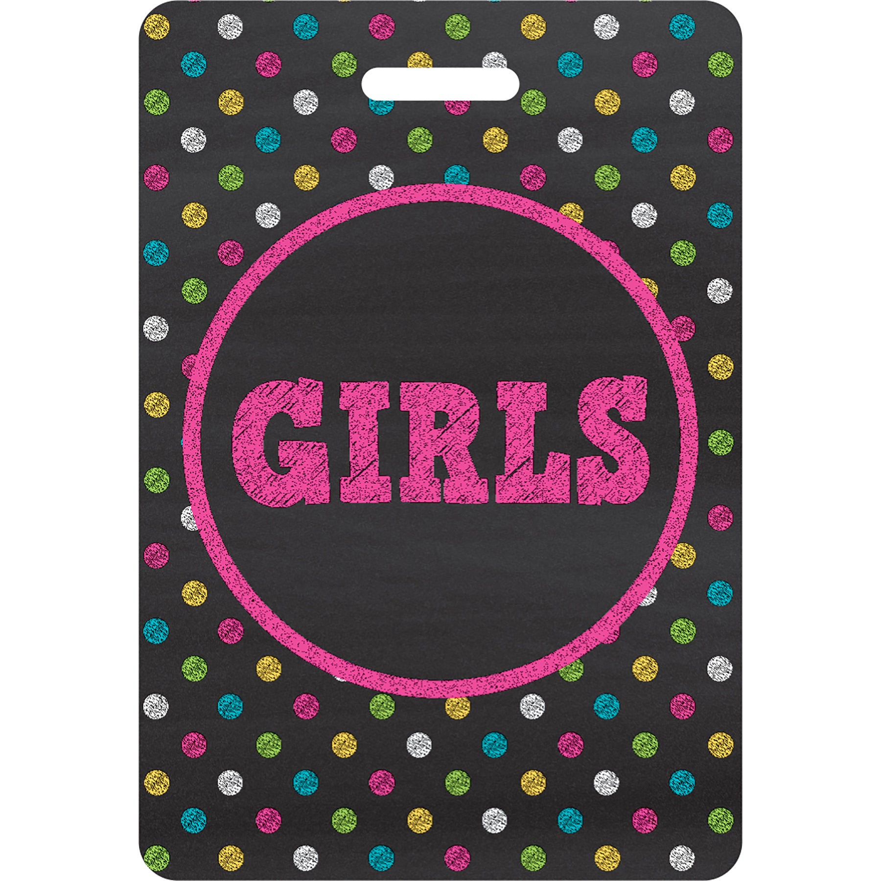 Chalkboard Brights Hall Pass with Lanyard, Set of 4