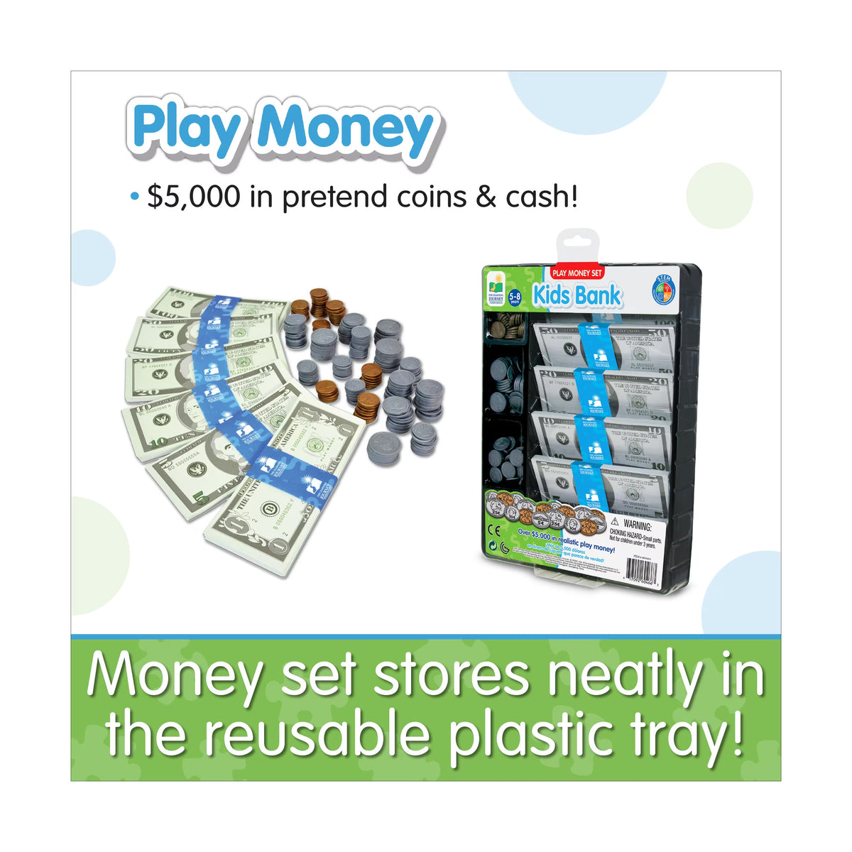 KIDS BANK PLAY MONEY SET USD