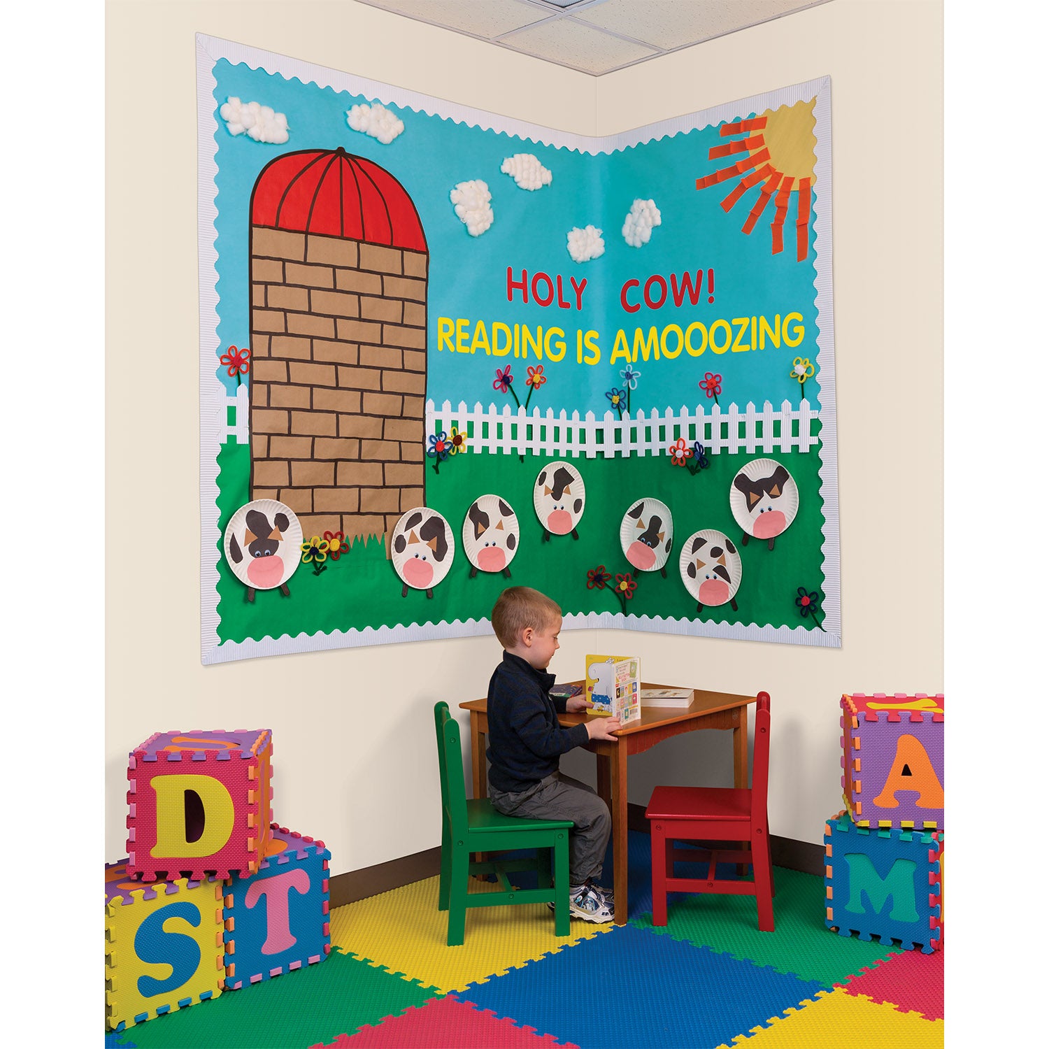 Bulletin Board Art Paper, Azure, 48" x 50', 1 Roll