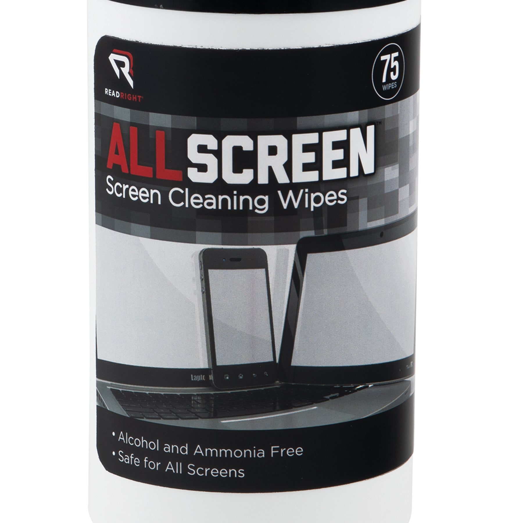 AllScreen Screen Cleaning Wipes, 75 Count Tub
