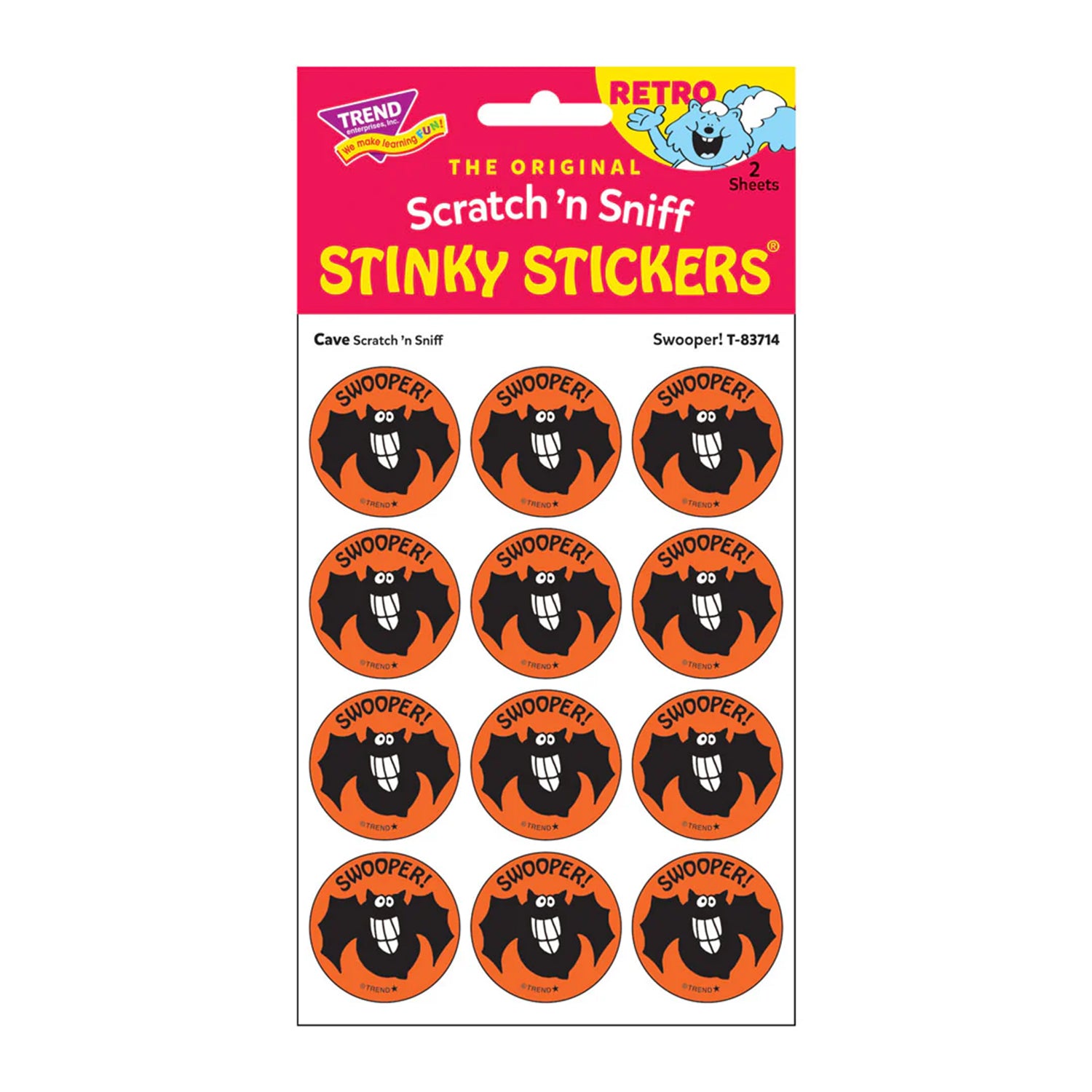 Swooper!/ Cave Scent Stickers, 24 Per Pack, 6 Packs