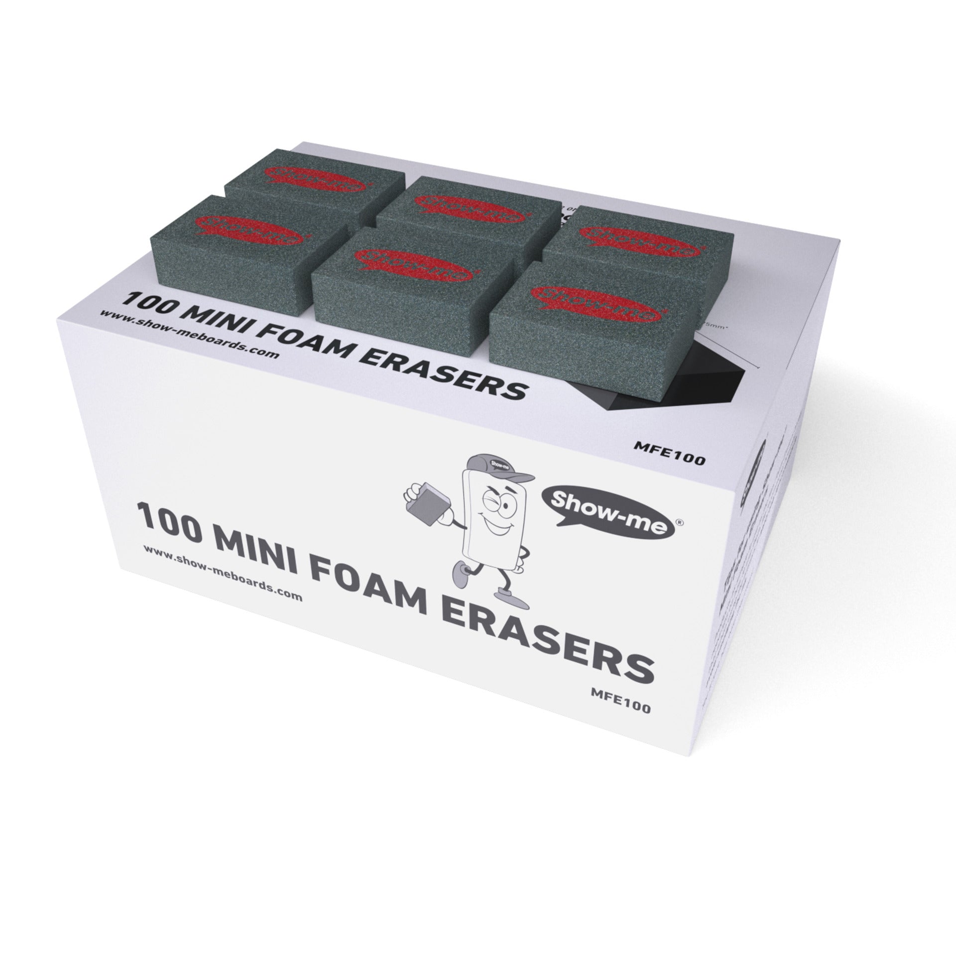 Mini Foam Erasers, Pack of 100