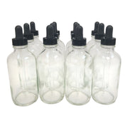 Bottle, Flint Glass, Clear, 8oz, with Cap, 24/400 Neck Size, Pack of 12