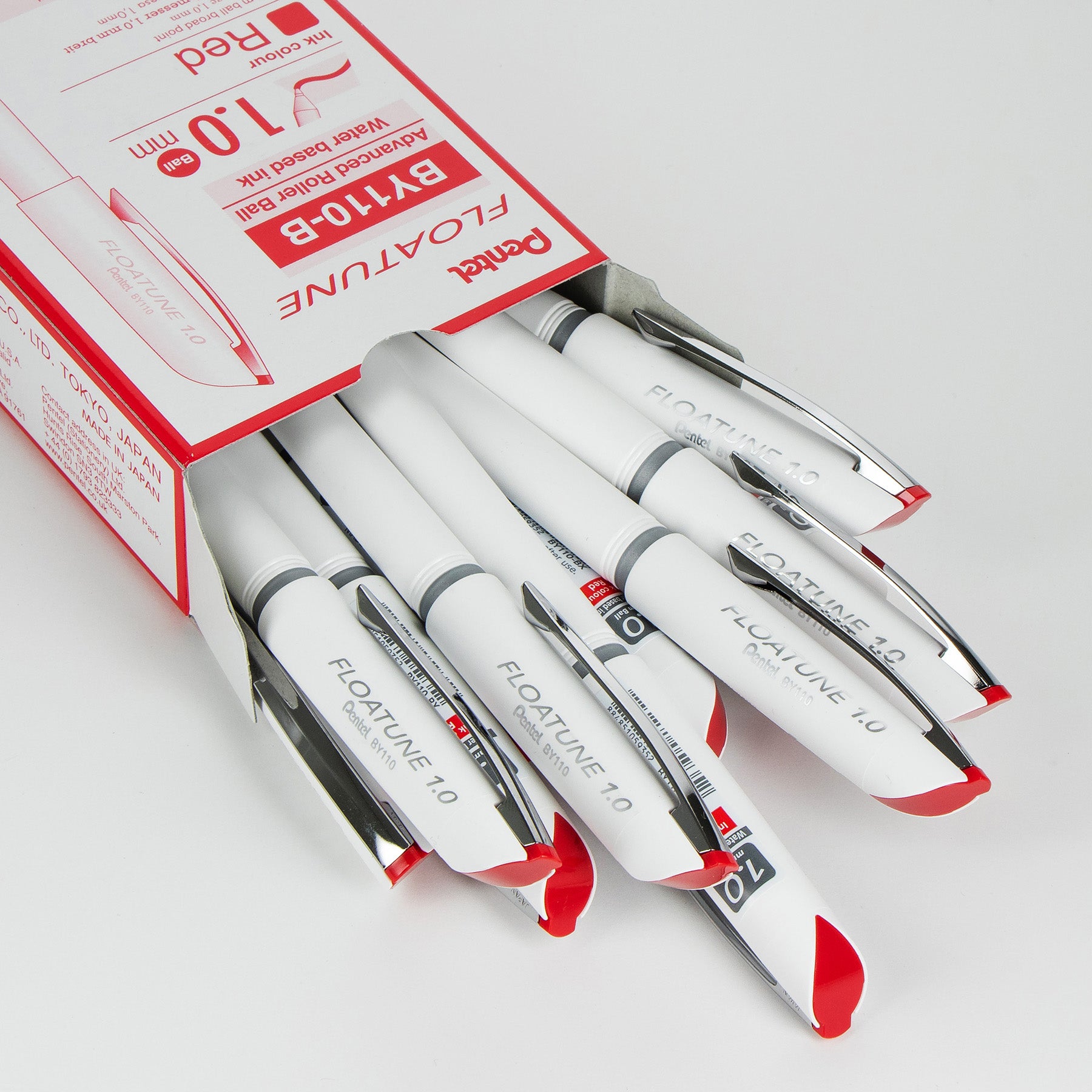 FLOATUNE Rollerball, 1.0mm, Bold Line, Red Ink, 1 Dozen