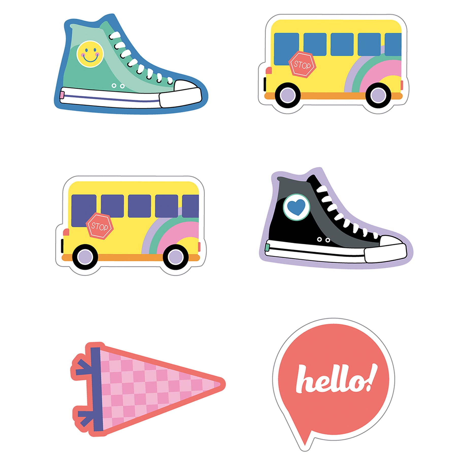 We Stick Together Hello School Cut-Outs, Pack of 36