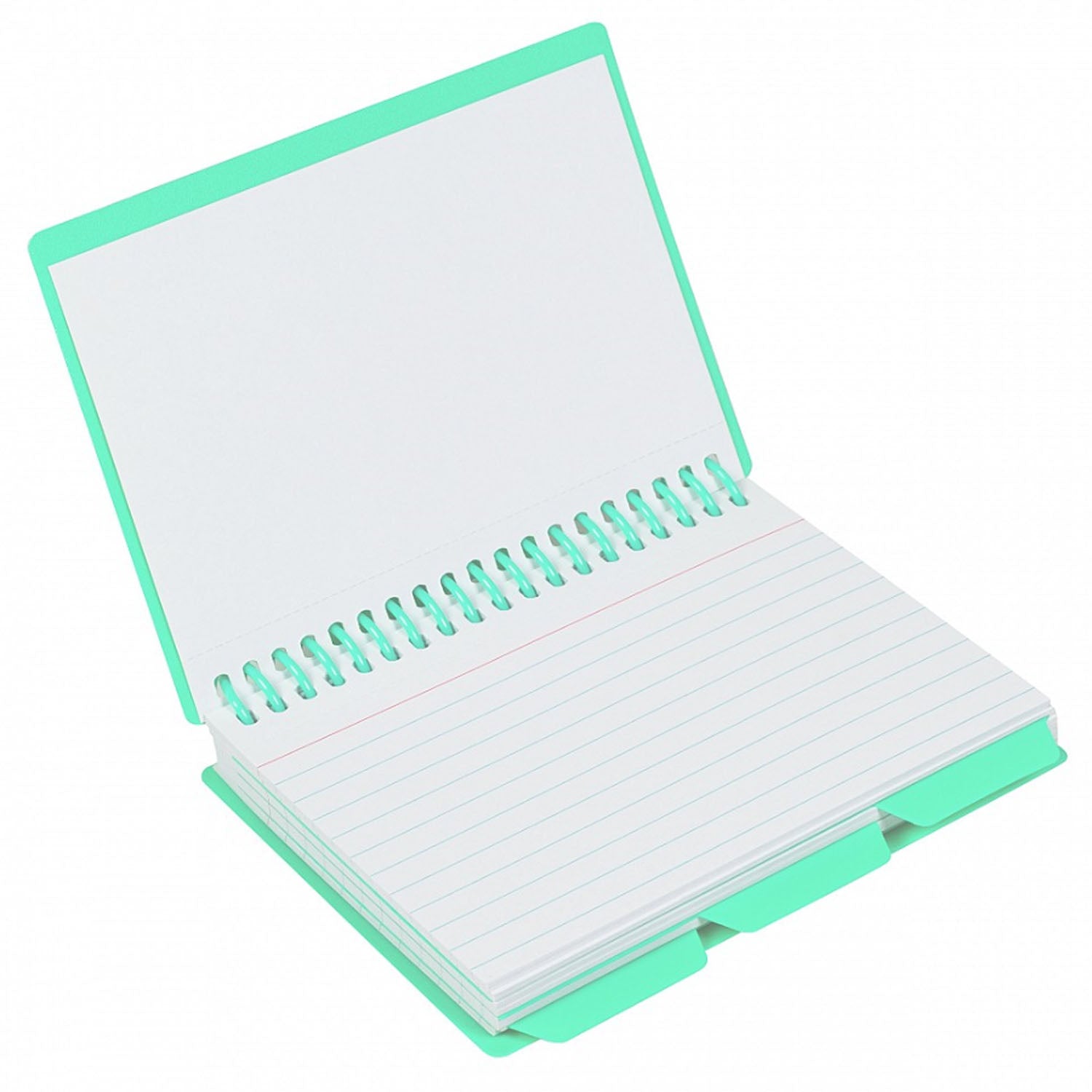 Spiral Bound Index Card Notebook with Index Tabs, Assorted Tropic Tones Colors, 1 Each