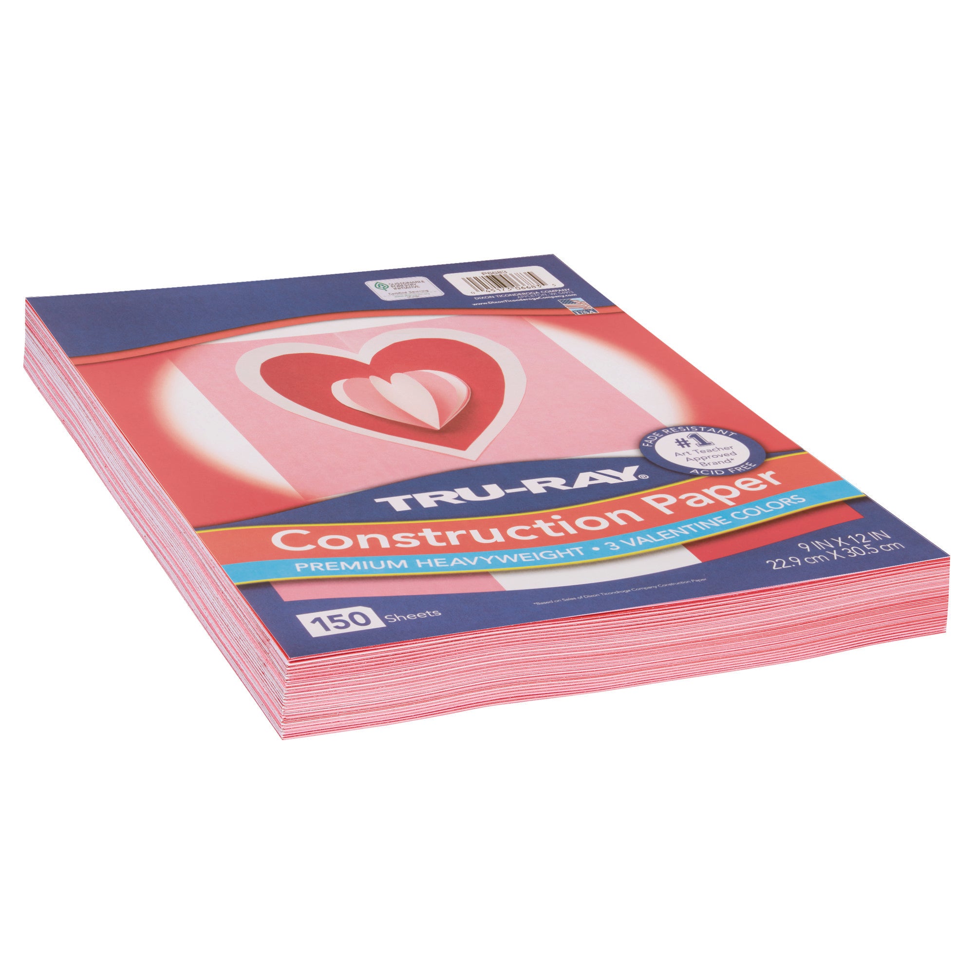 Construction Paper, Heavyweight, Valentine Assortment, 9" x 12", 150 Sheets