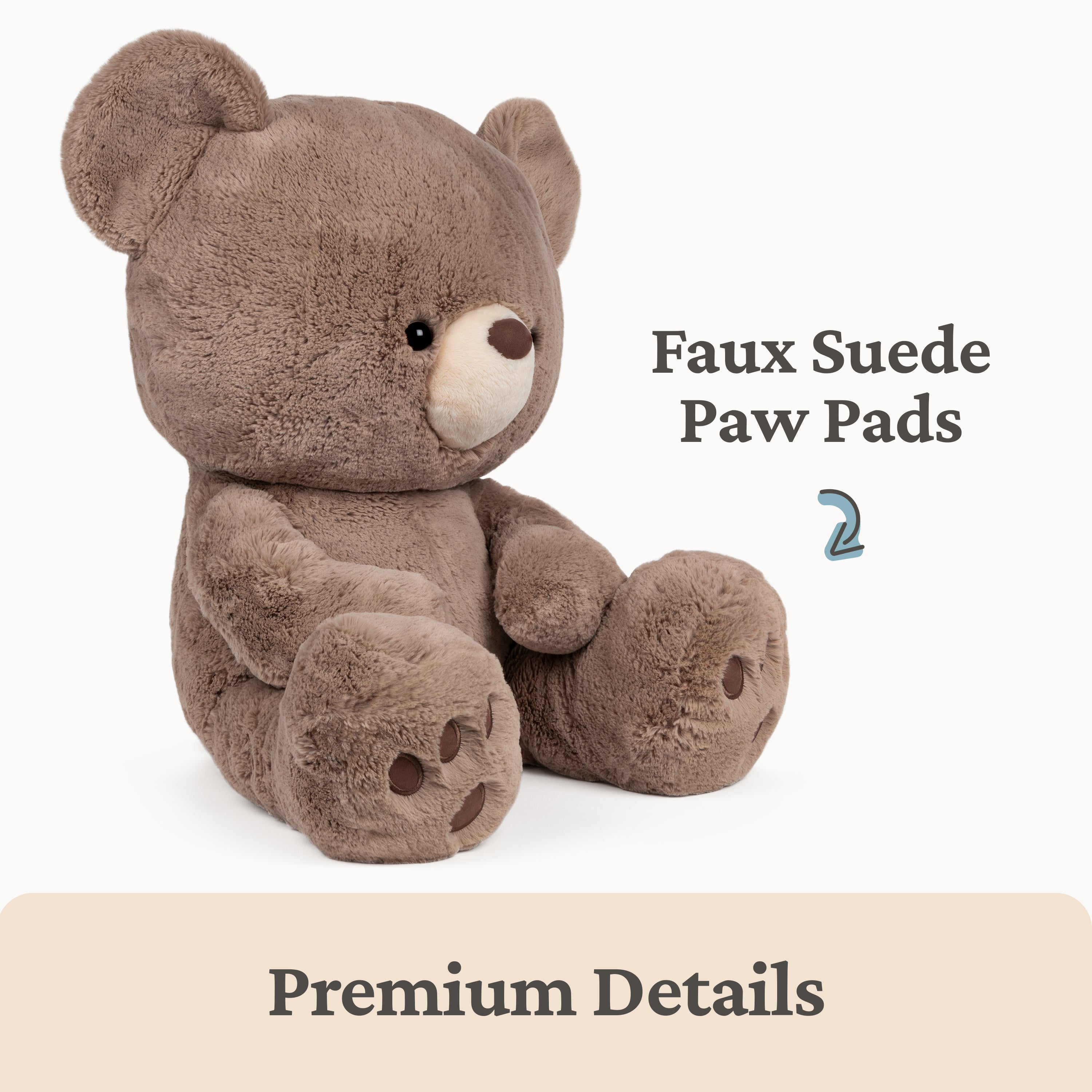 GUND Kai Teddy Bear, Premium Plush Toy Stuffed Animal for Ages 1 & Up, Taupe/Light Brown, 23"