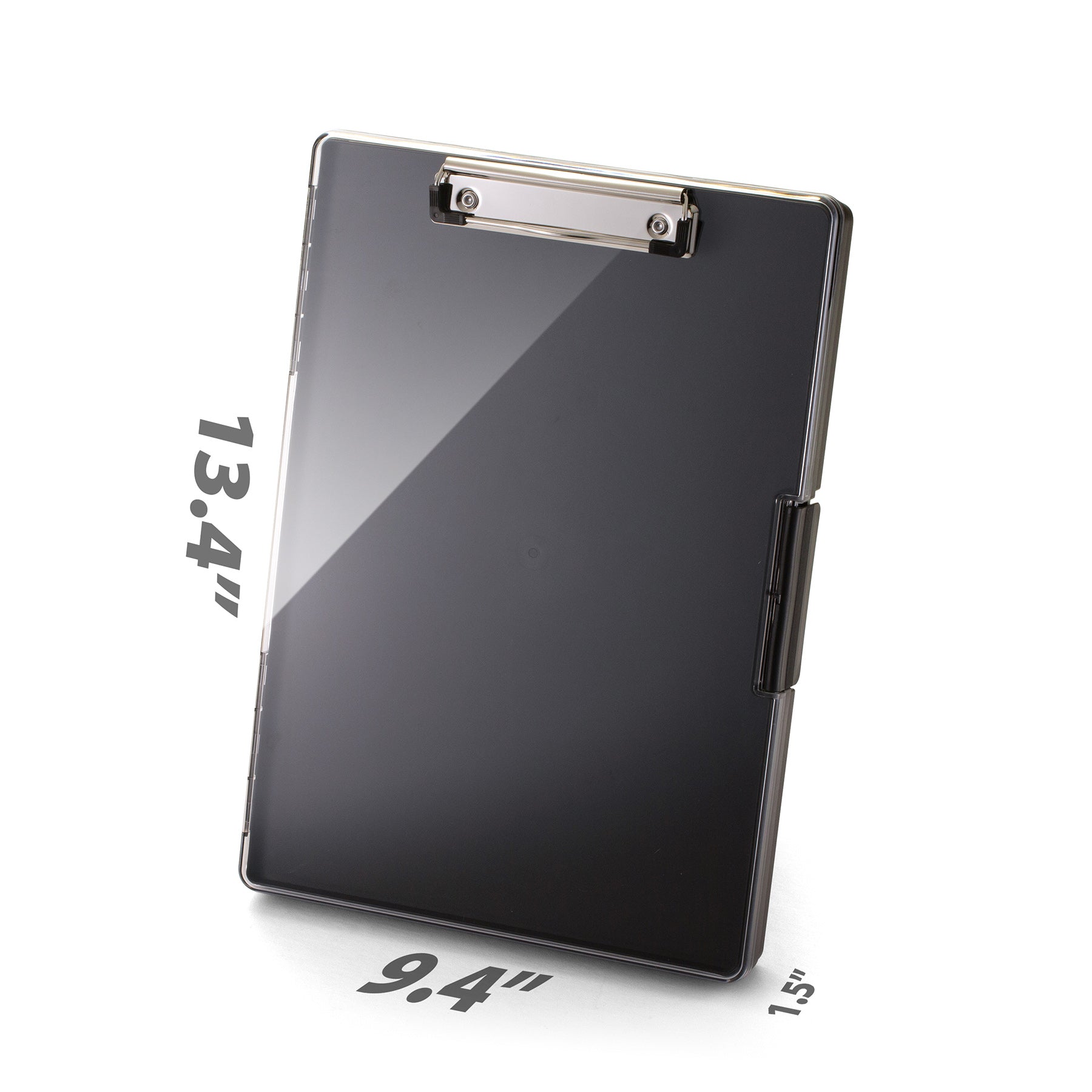 Clear View Clipboard Storage Box, Black