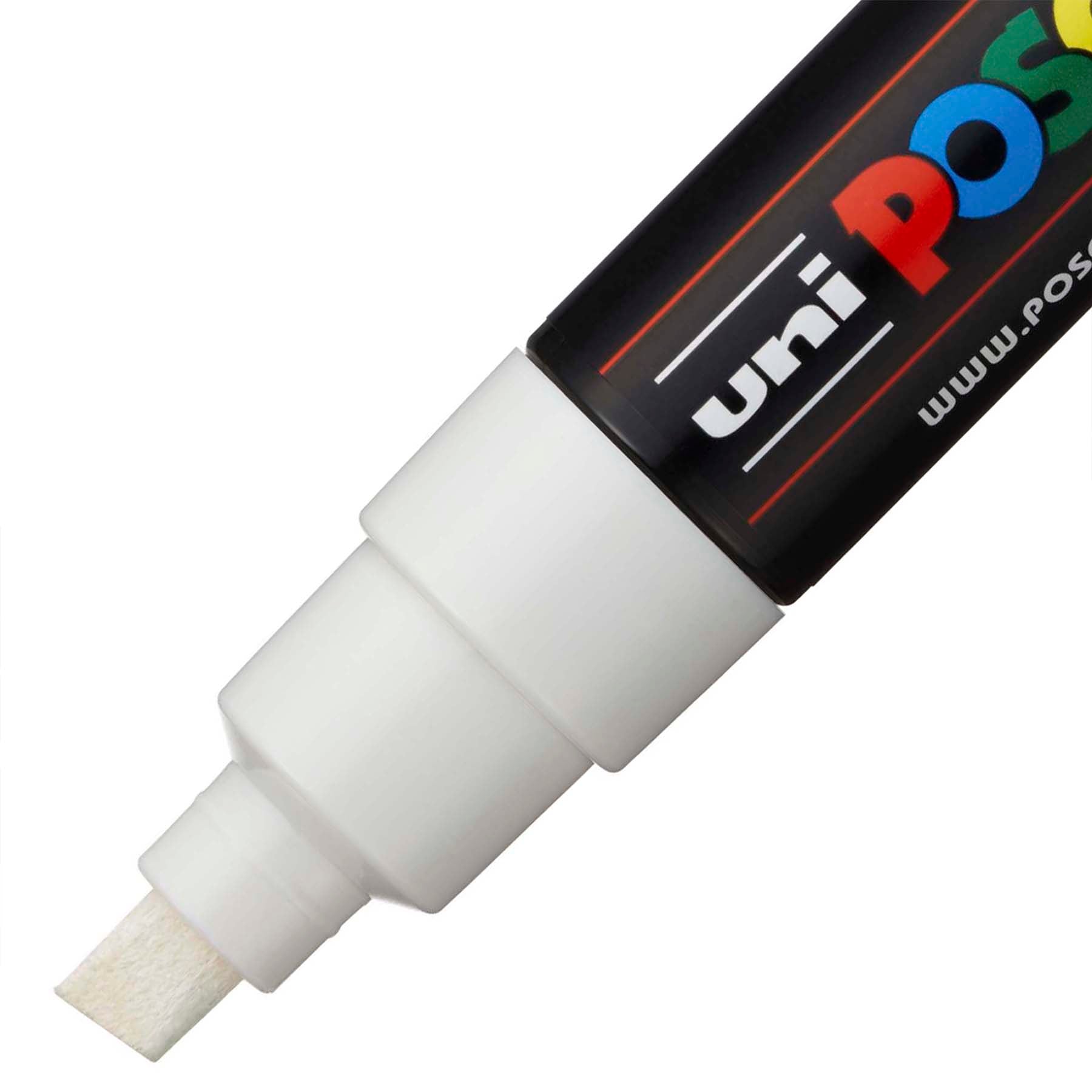 uni® POSCA PC-8K Water-Based Paint Markers, Broad Tip (8mm), White