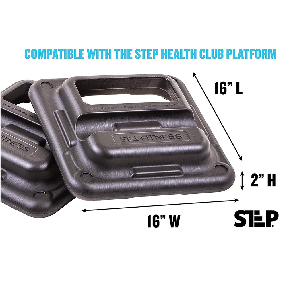 Freestyle Health Club Size Risers (2 Black Blocks)